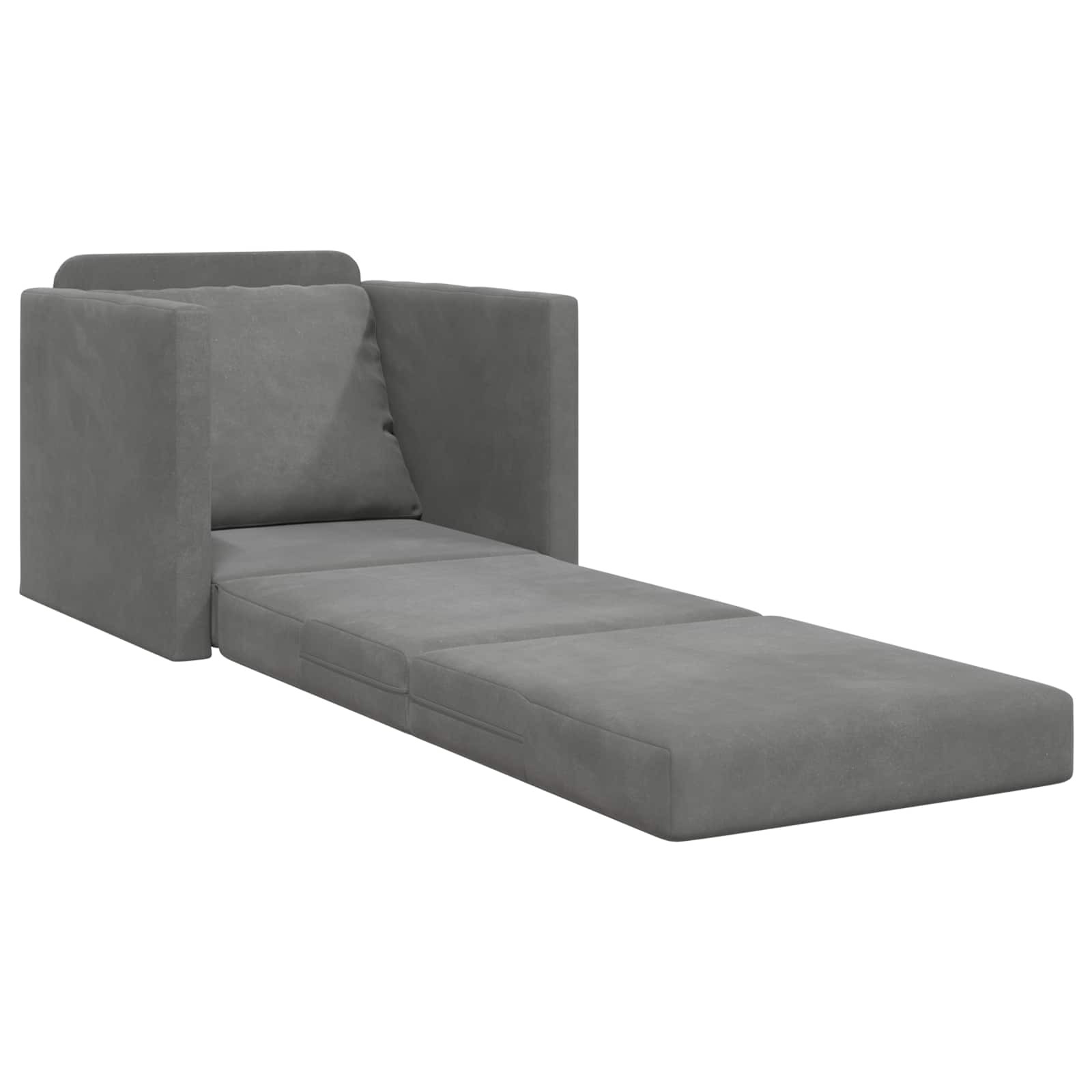 Slaapbank Donkergrijs 74 x 77 x 81 cm Fluweel