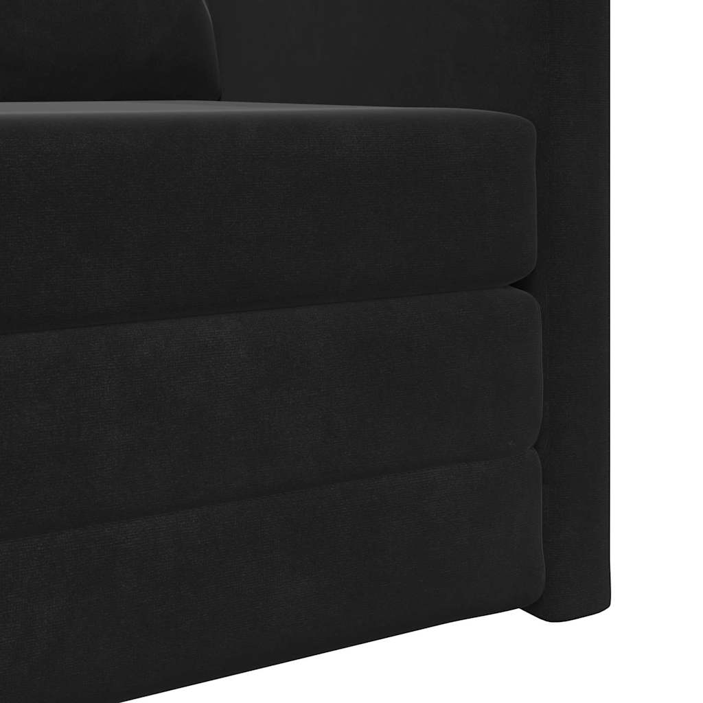 Slaapbank Zwart 74 x 77 x 81 cm Fluweel