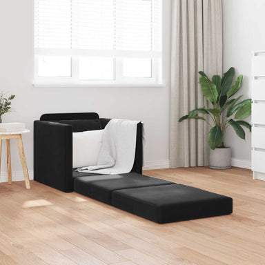 Slaapbank Zwart 74 x 77 x 81 cm Fluweel