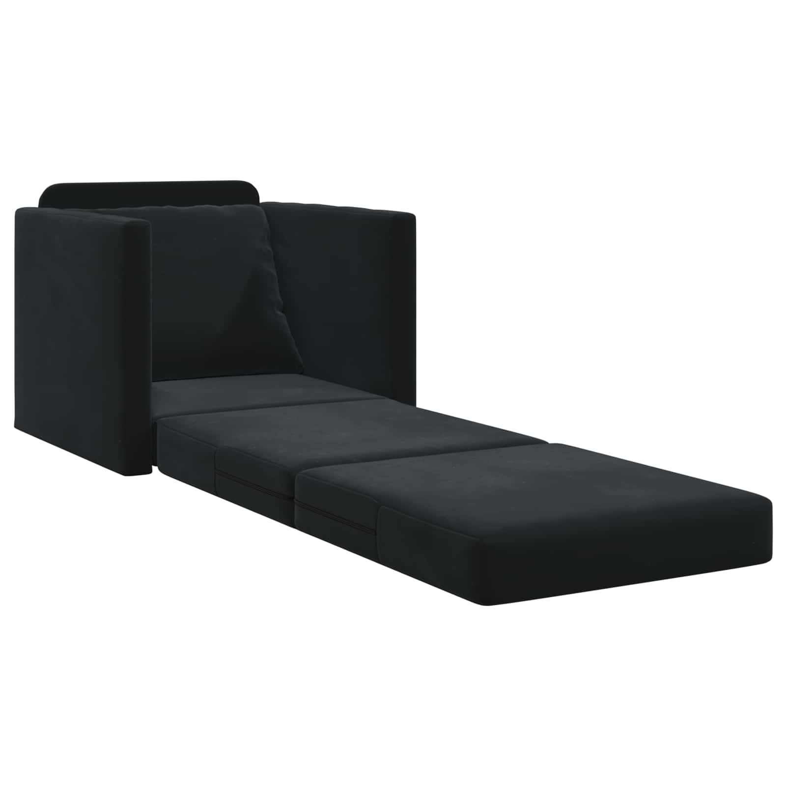 Slaapbank Zwart 74 x 77 x 81 cm Fluweel