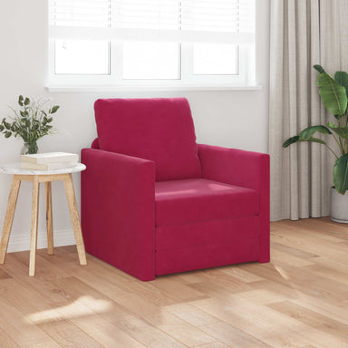 Slaapbank Wijnrood 74 x 77 x 81 cm Fluweel
