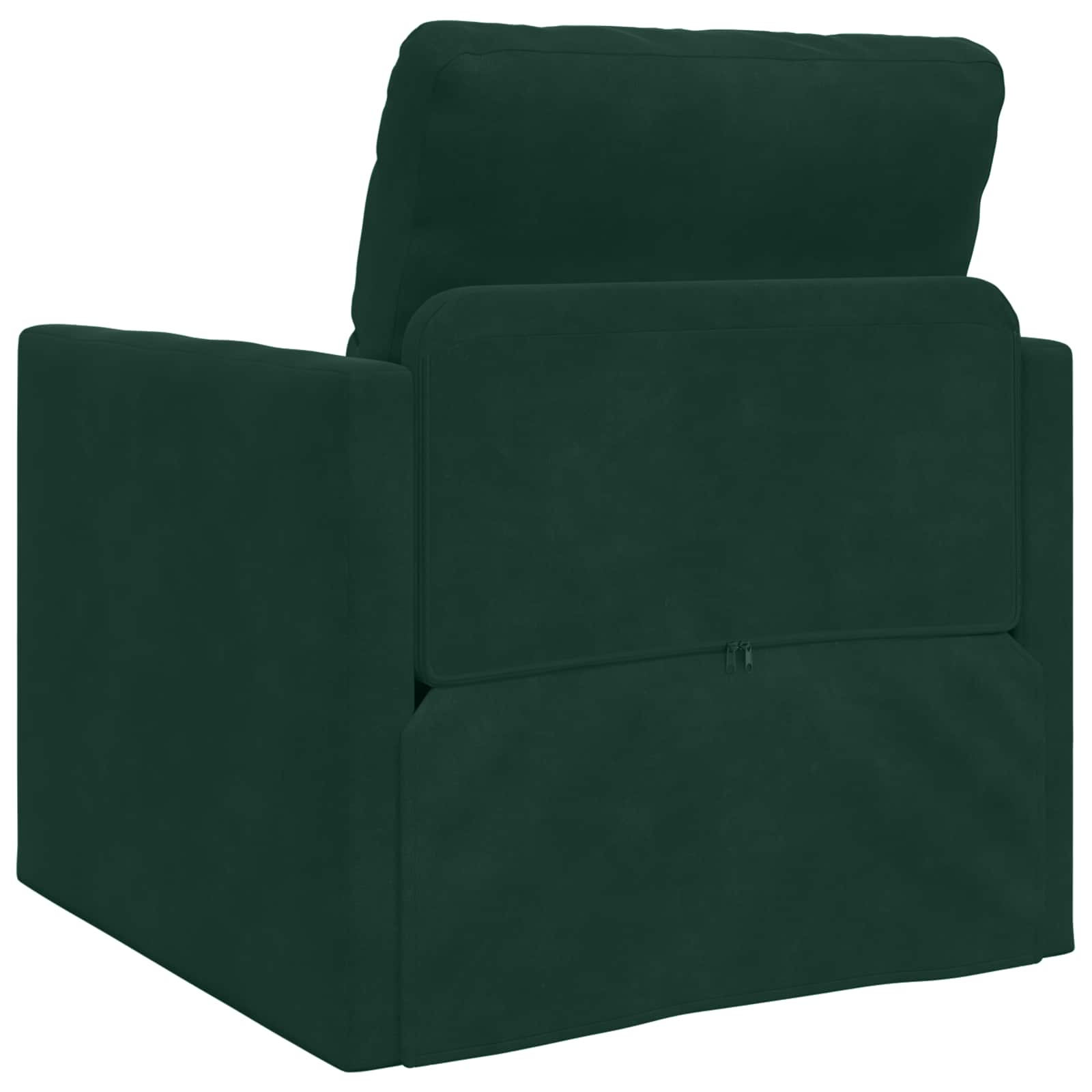Slaapbank Donkergroen 74 x 77 x 81 cm Fluweel