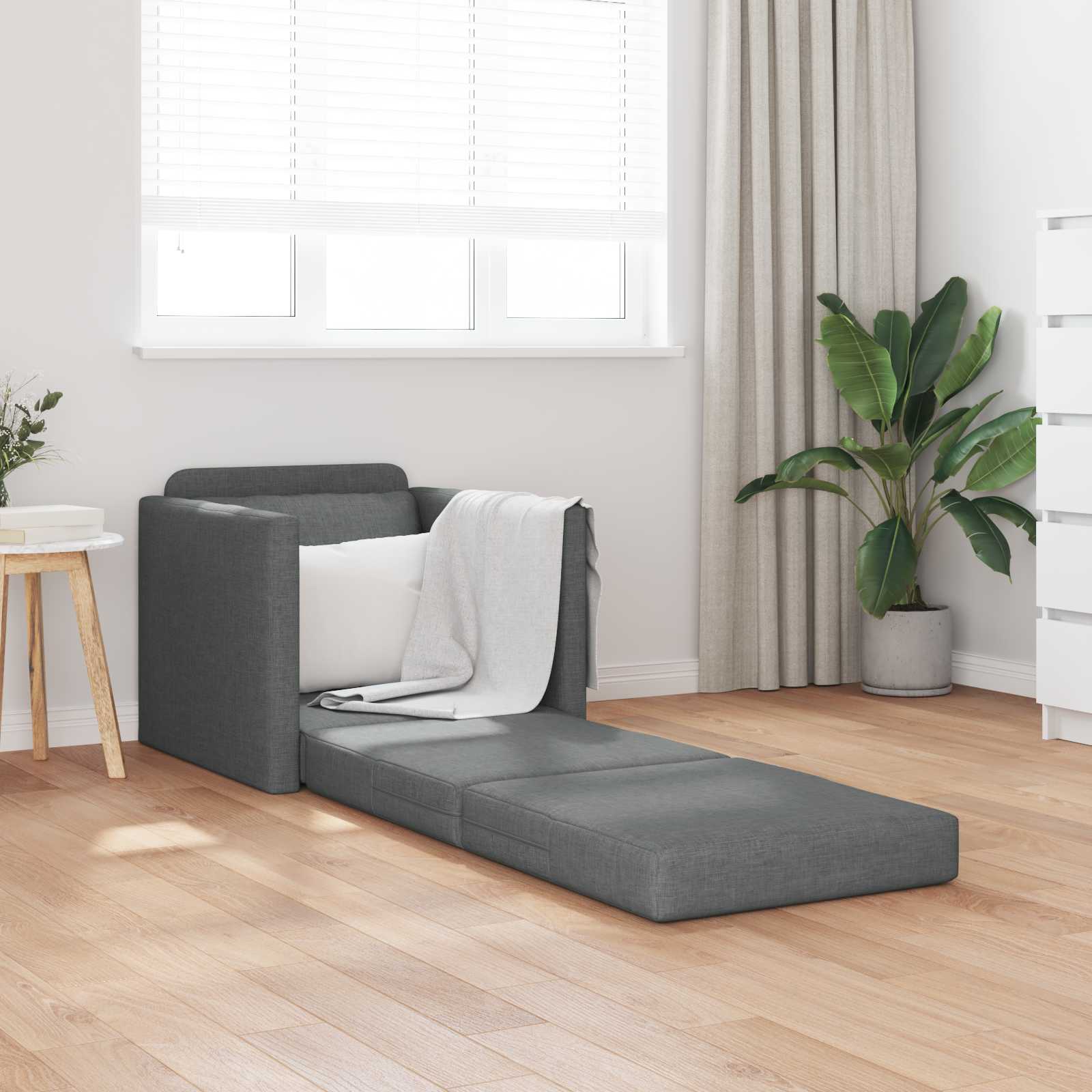 Slaapbank 60cm Donkergrijs Stof