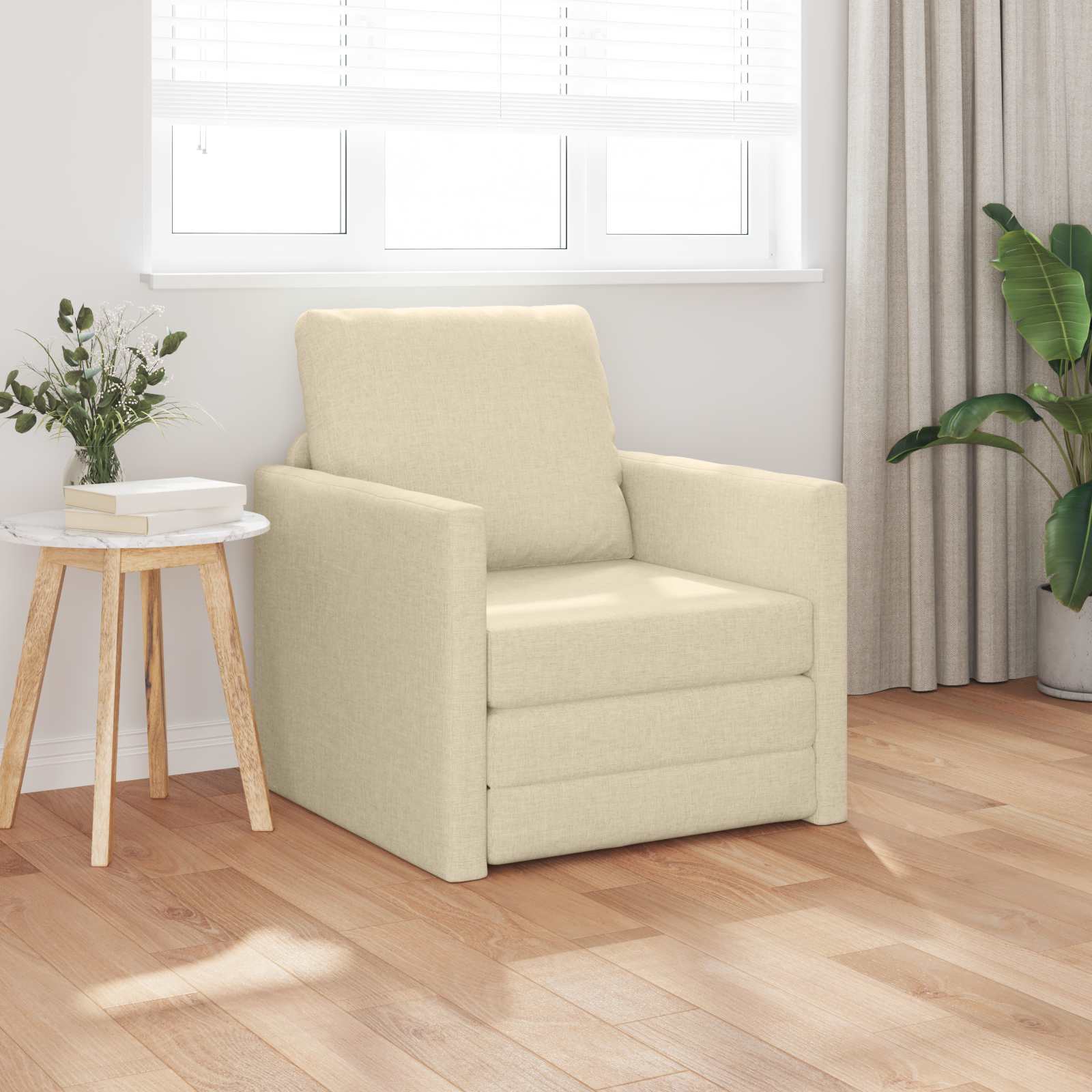 Slaapbank Crème 74 x 77 x 81 cm Stof