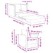 Slaapbank Crème 74 x 77 x 81 cm Stof
