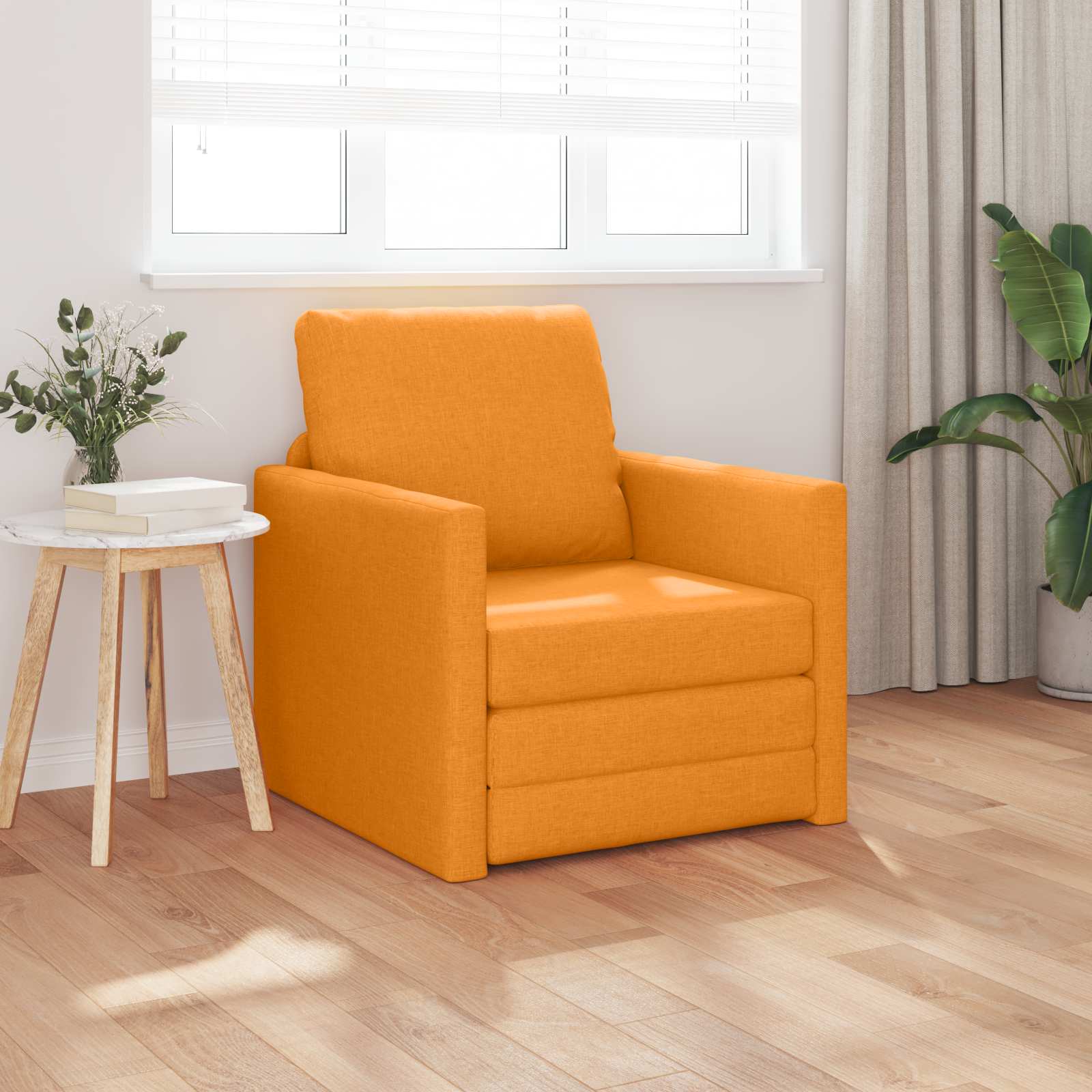 Slaapbank Donkergeel 74 x 77 x 81 cm Stof