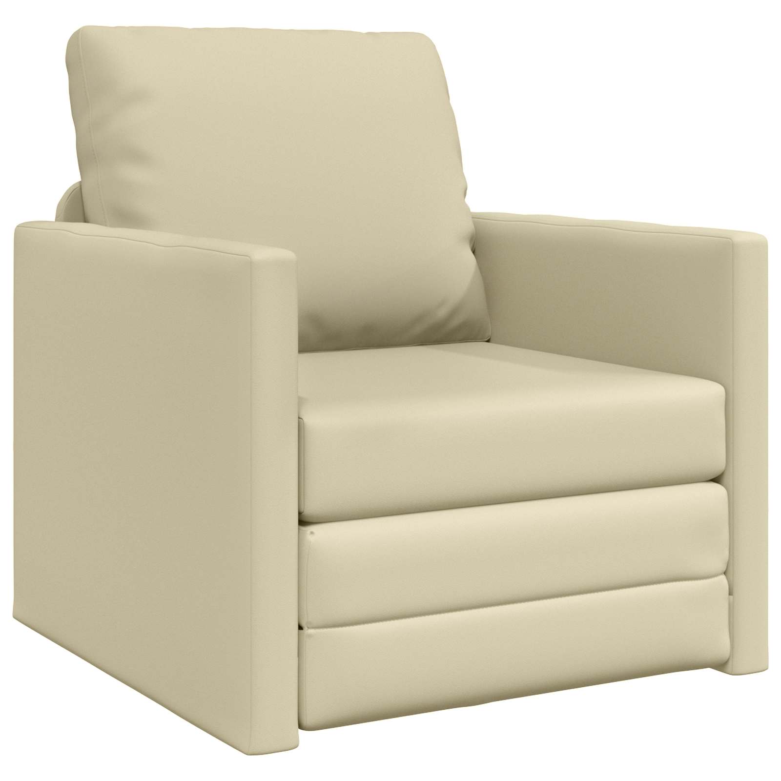 Slaapbank 60cm Crème Kunstleer
