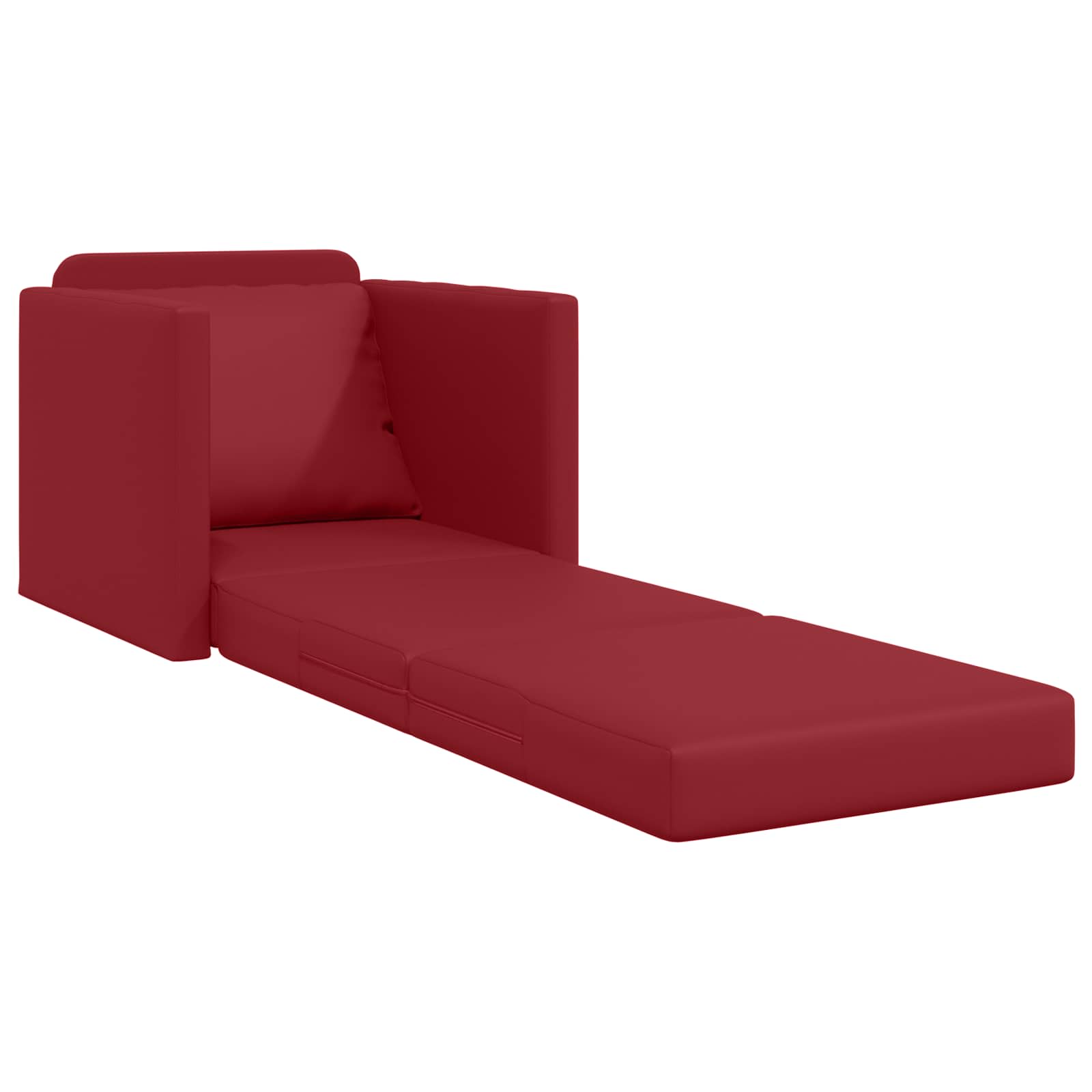 Slaapbank 60cm Wijnrood Kunstleer