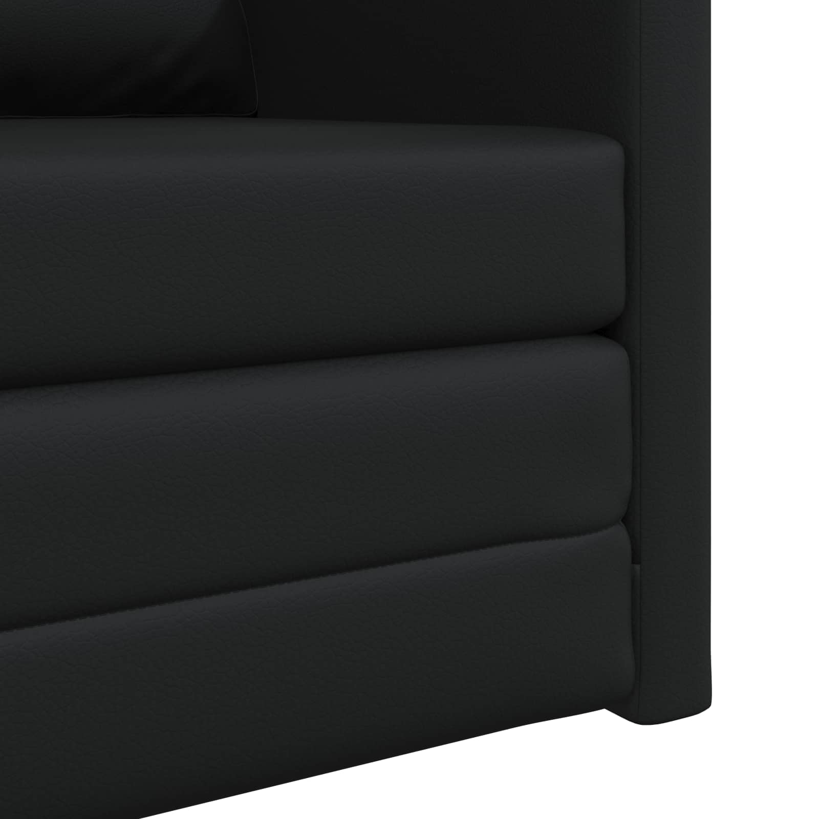 Slaapbank 60cm Zwart Kunstleer