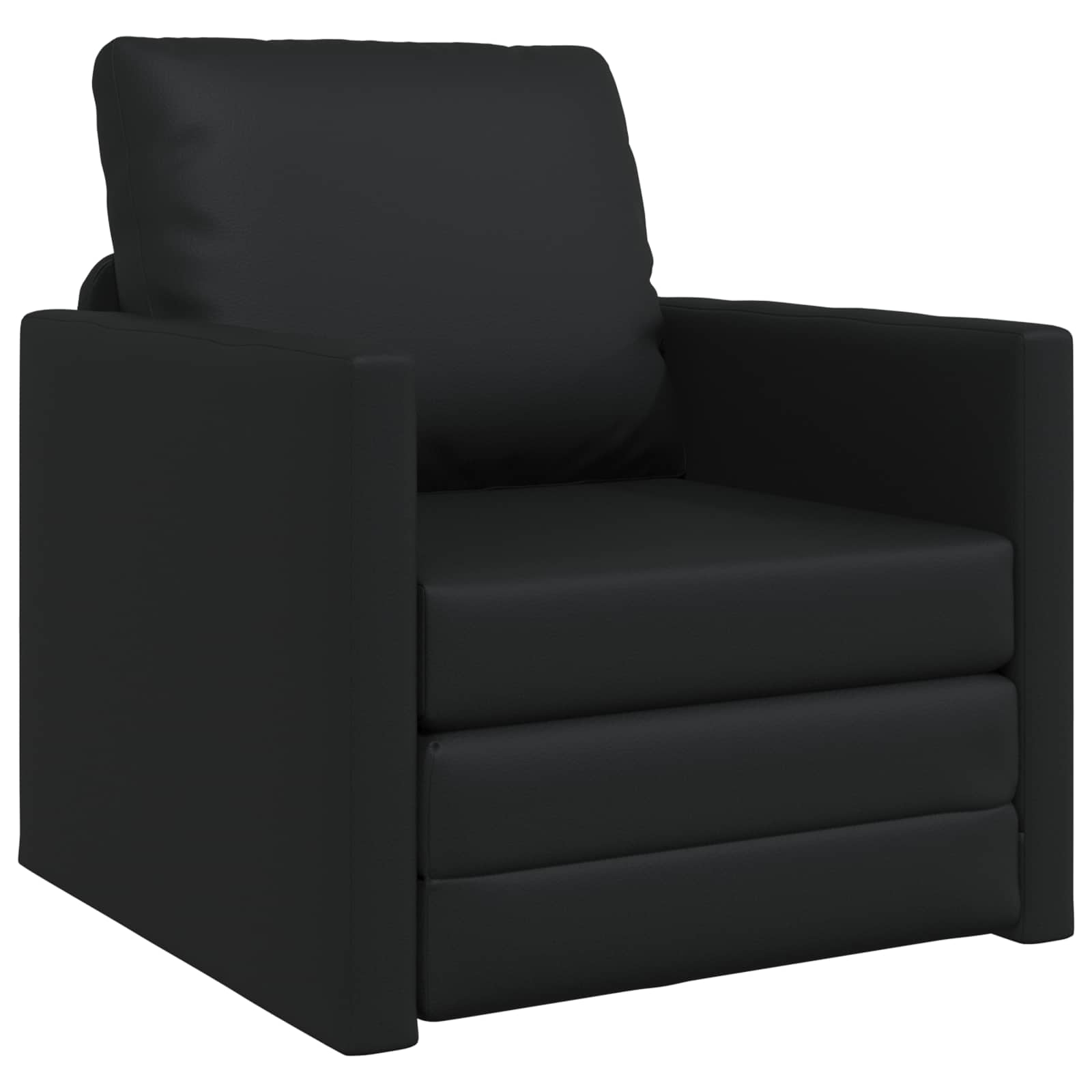 Slaapbank 60cm Zwart Kunstleer