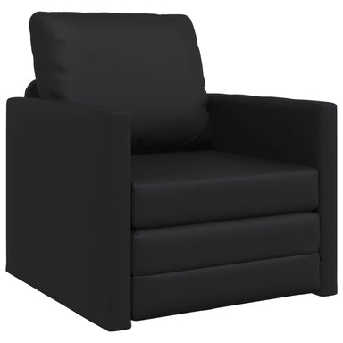 Slaapbank 60cm Zwart Kunstleer