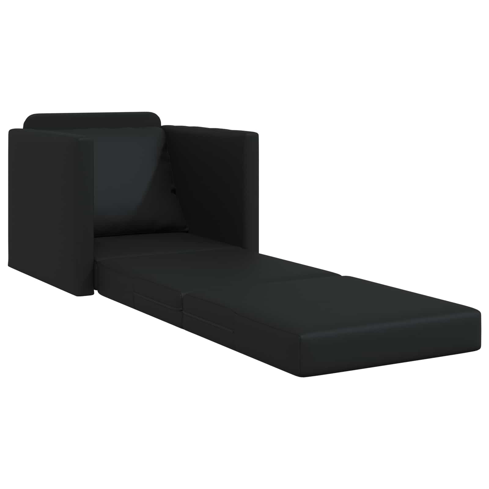 Slaapbank 60cm Zwart Kunstleer