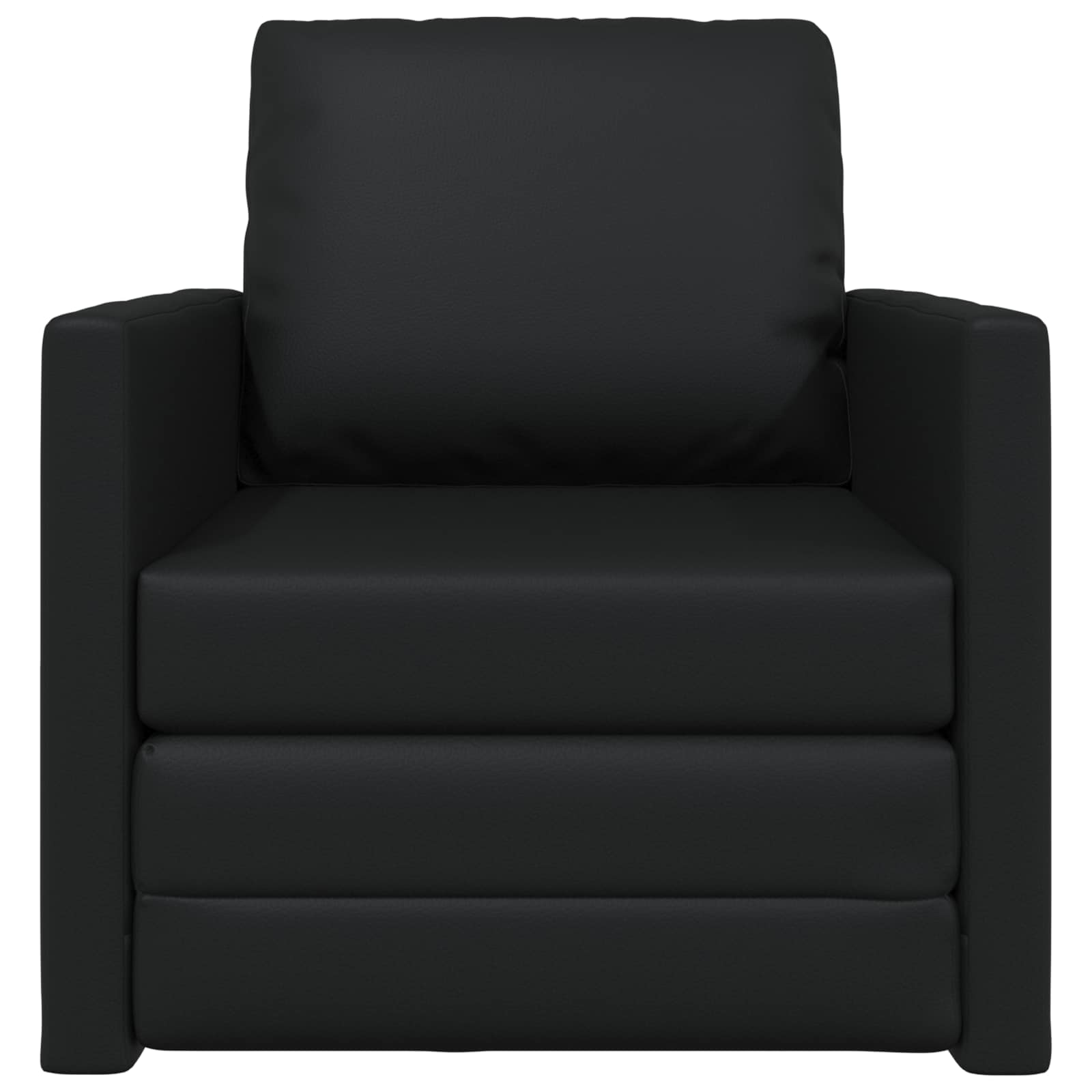 Slaapbank 60cm Zwart Kunstleer