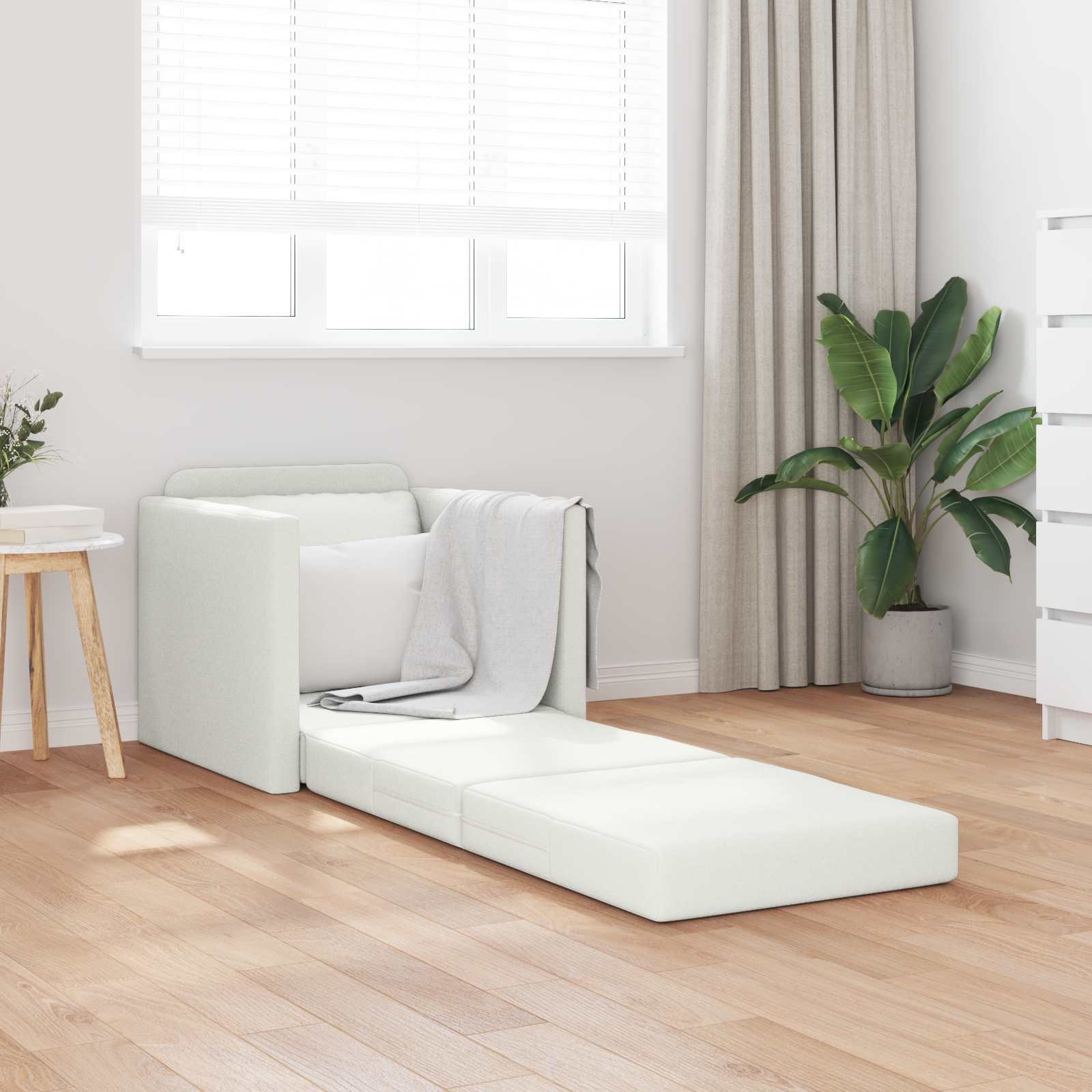 Slaapbank 60cm Wit Kunstleer