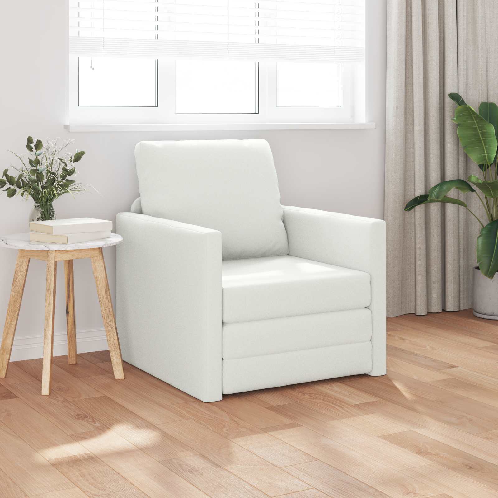 Slaapbank 60cm Wit Kunstleer