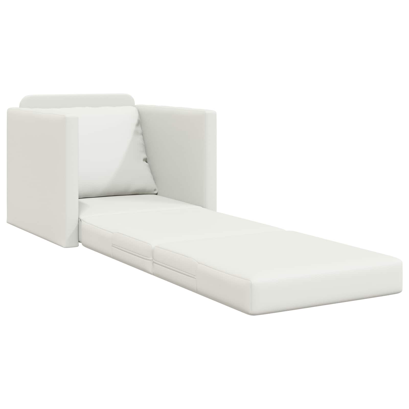 Slaapbank 60cm Wit Kunstleer