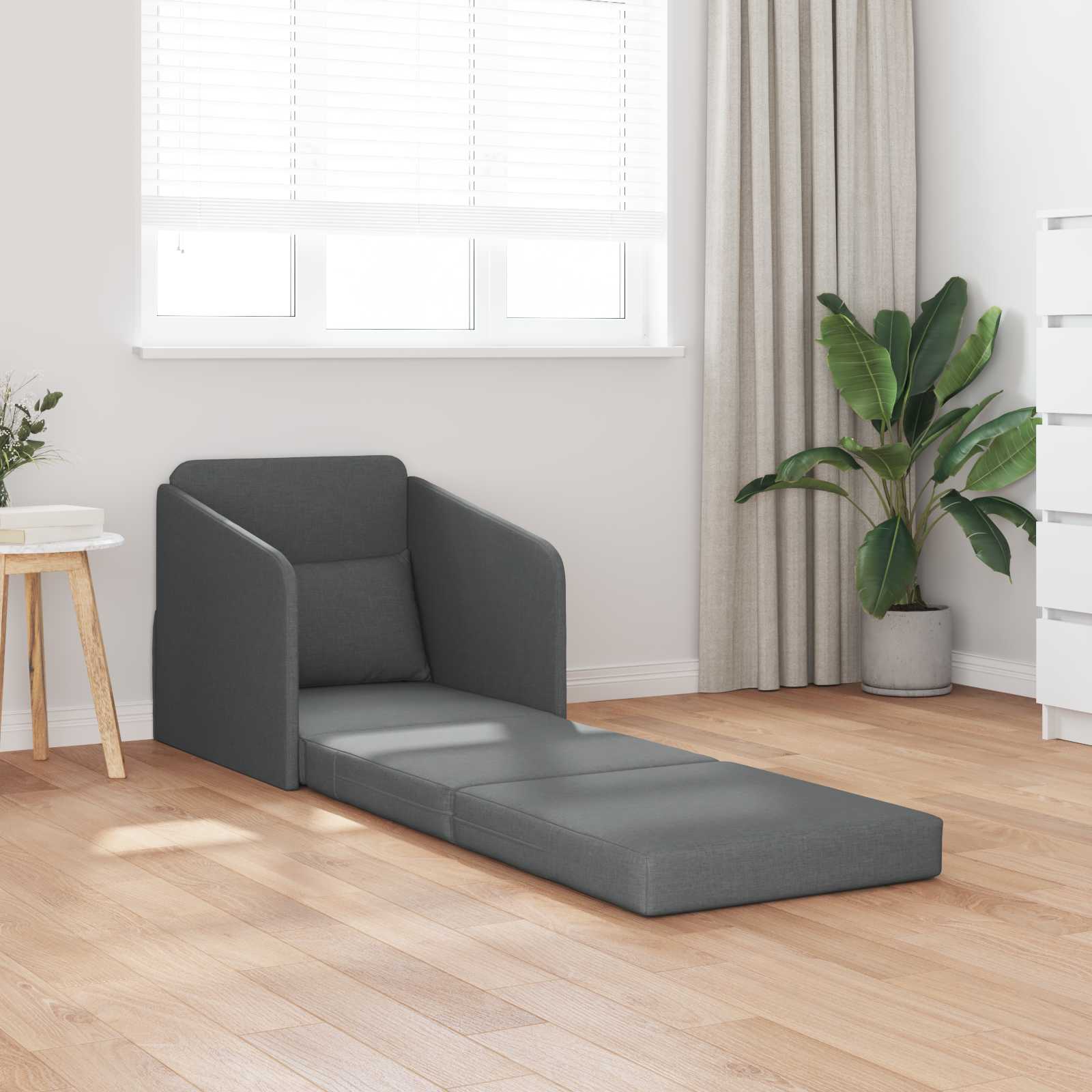 Slaapbank Donkergrijs 65 x 80 x 83 cm Stof