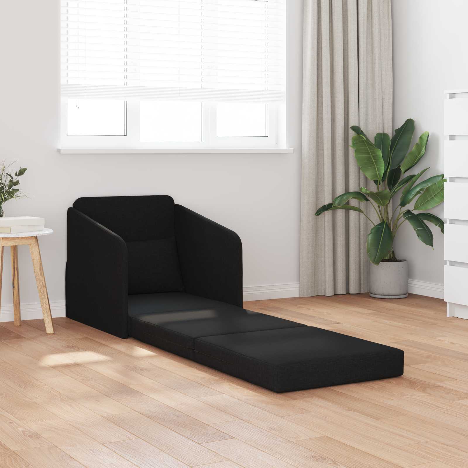 Slaapbank Zwart 65 x 80 x 83 cm Stof