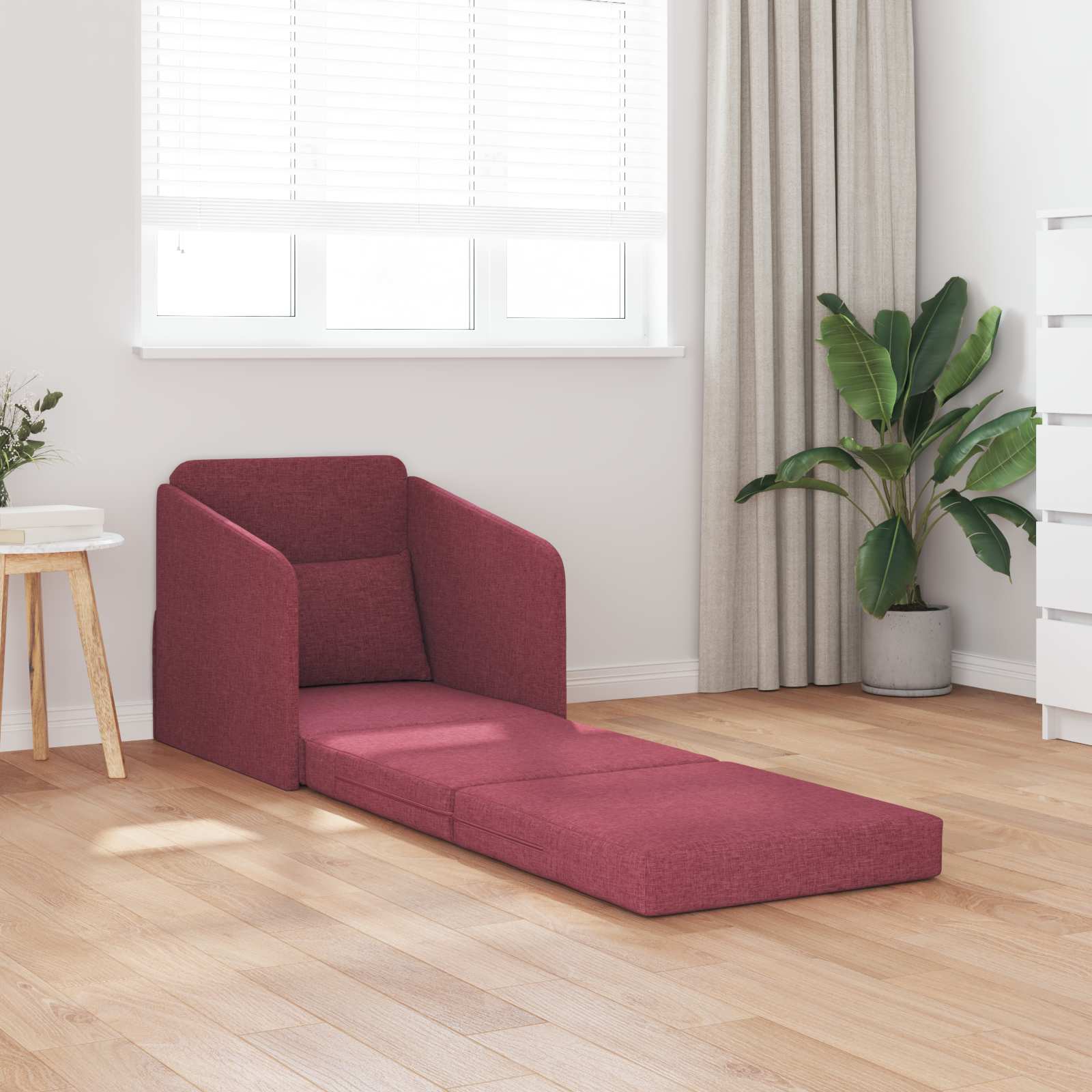 Slaapbank Wijnrood 65 x 80 x 83 cm Stof