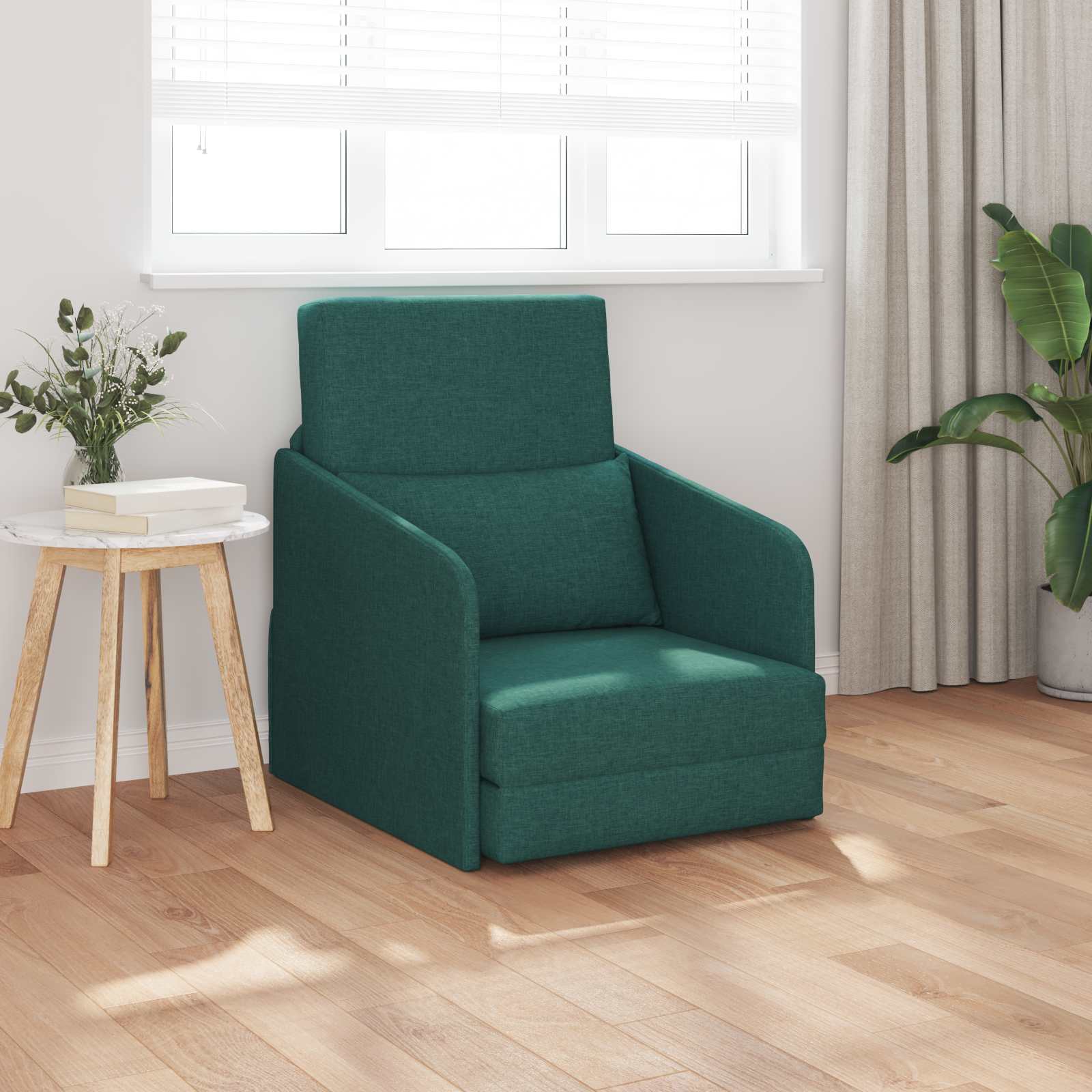 Slaapbank Donkergroen 65 x 80 x 83 cm Stof