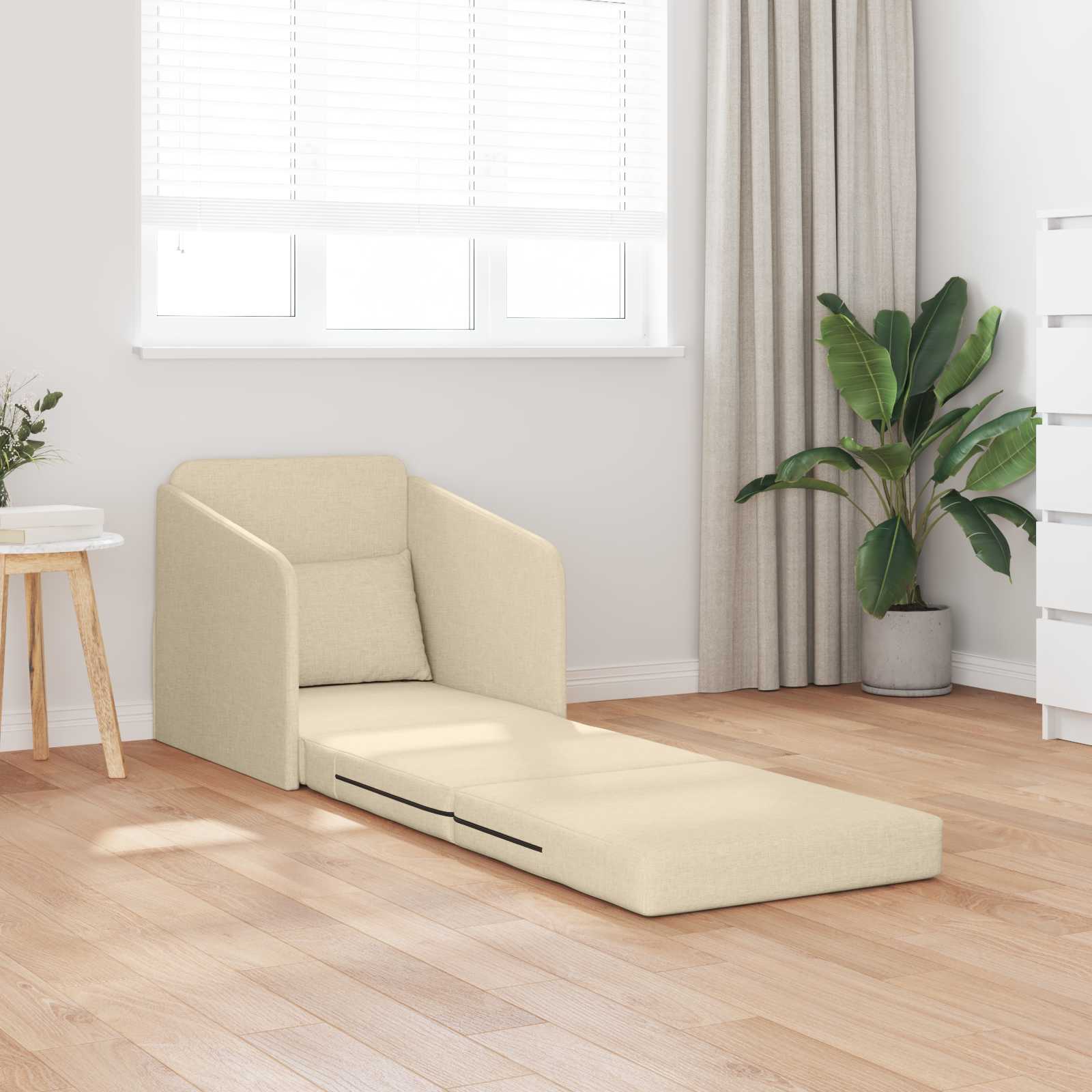 Slaapbank Crème 65 x 80 x 83 cm Stof