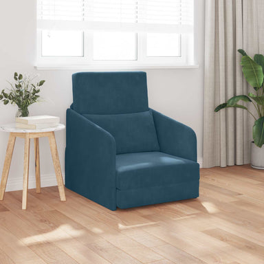 Slaapbank Blauw 65 x 80 x 83 cm Fluweel