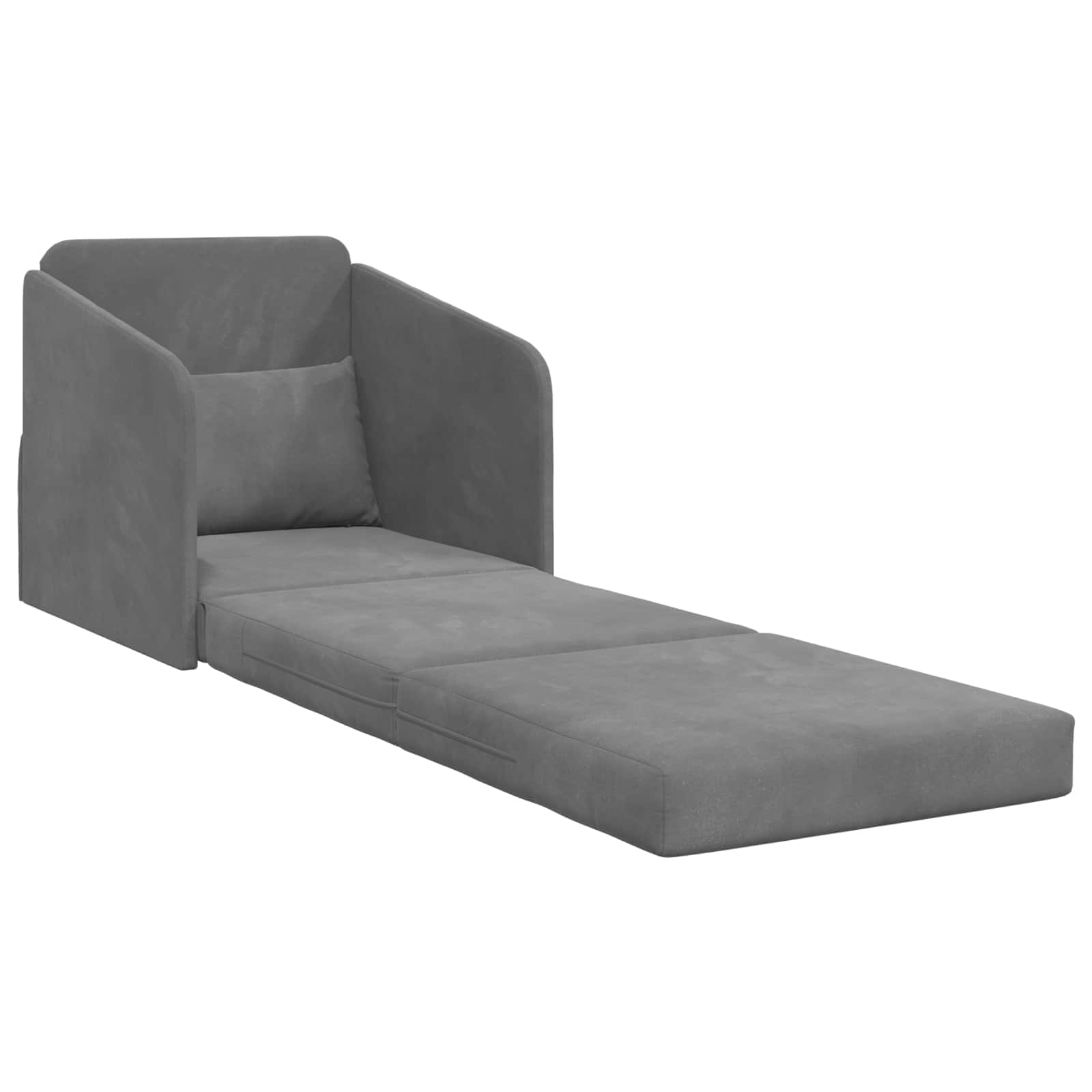 Slaapbank Donkergrijs 65 x 80 x 83 cm Fluweel