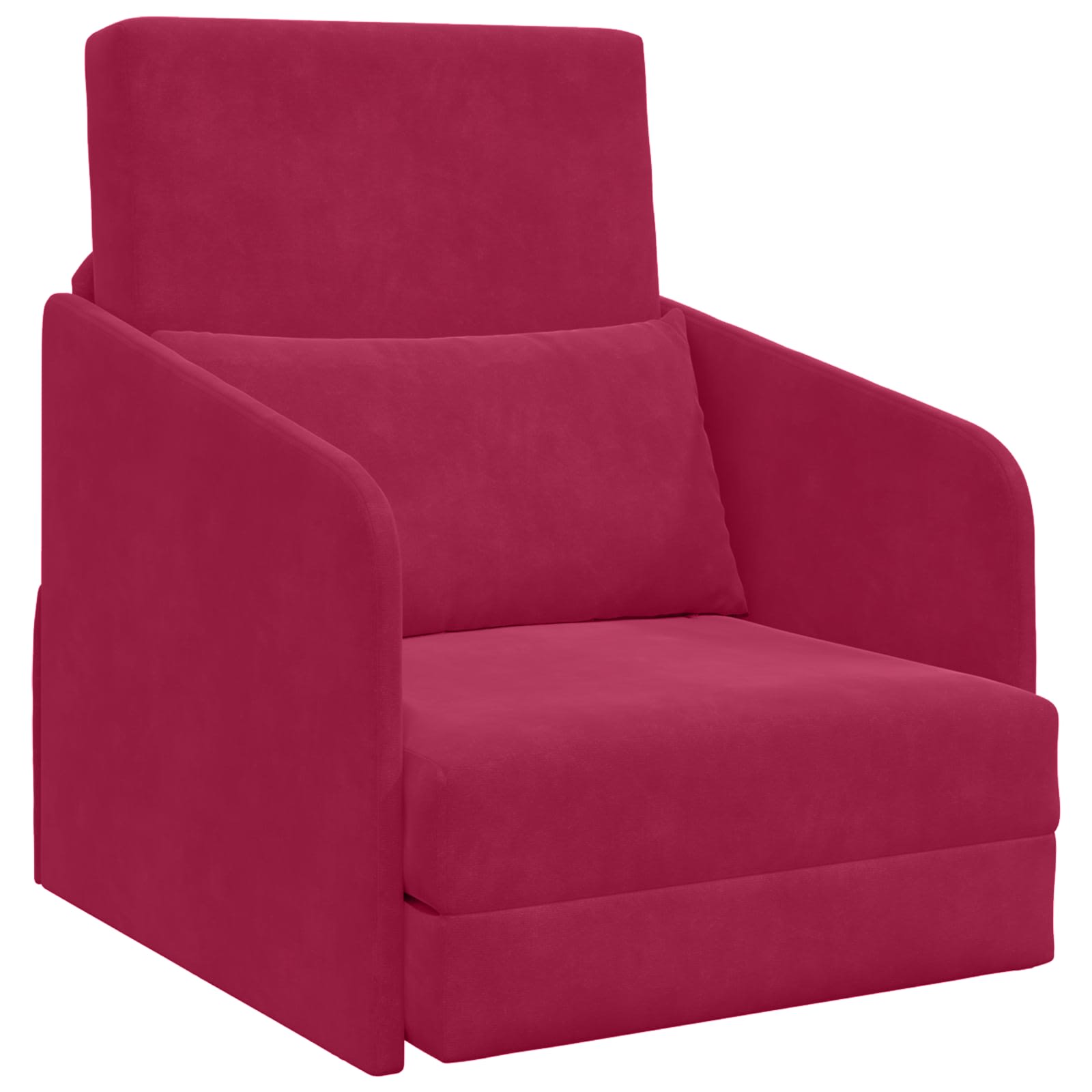 Slaapbank Wijnrood 65 x 80 x 83 cm Fluweel