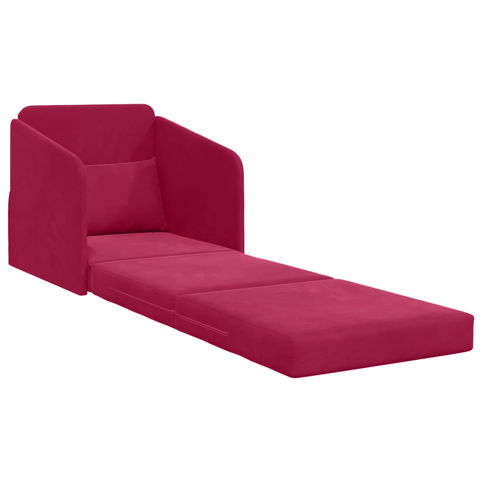 Slaapbank Wijnrood 65 x 80 x 83 cm Fluweel