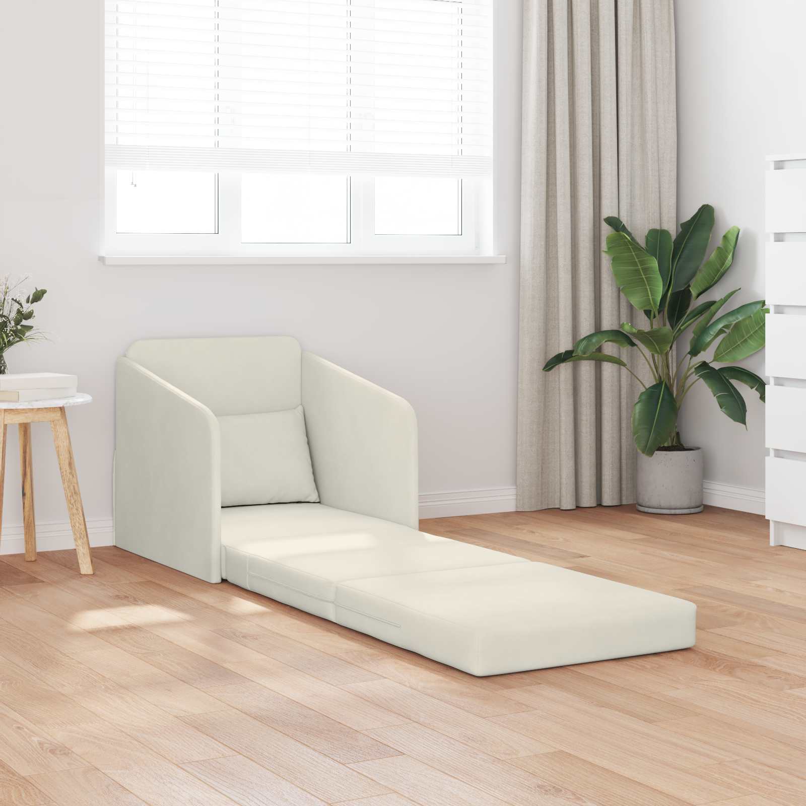 Slaapbank Crème 65 x 80 x 83 cm Fluweel