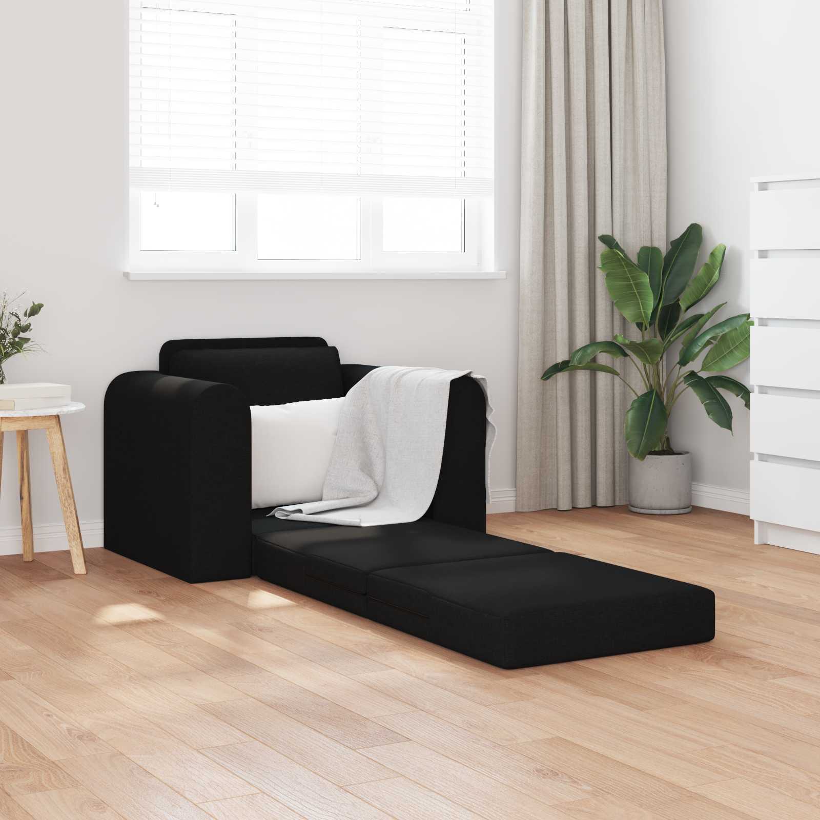 Slaapbank Zwart 98 x 71 x 83 cm Stof