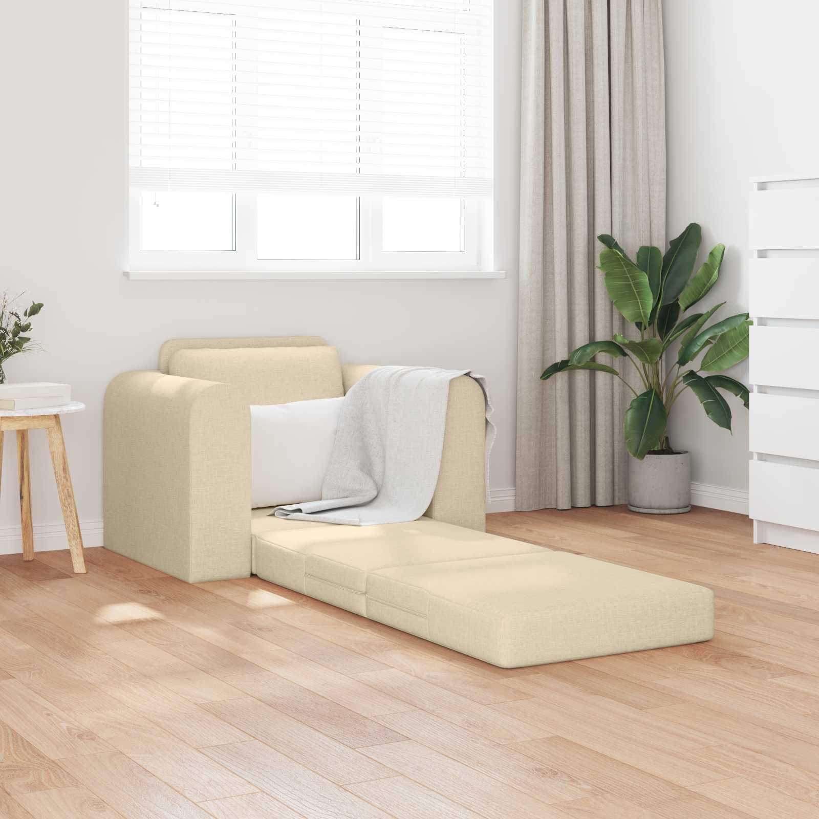 Slaapbank Crème 98 x 71 x 83 cm Stof