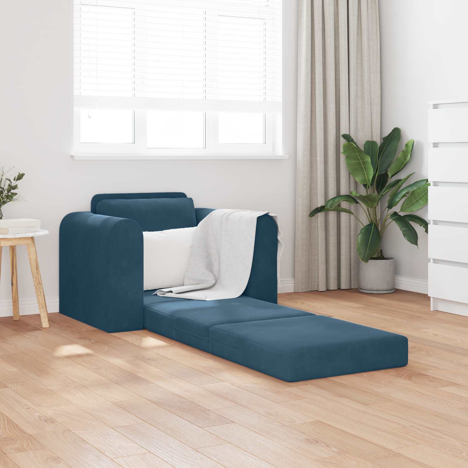 Slaapbank Blauw 98 x 71 x 83 cm Fluweel