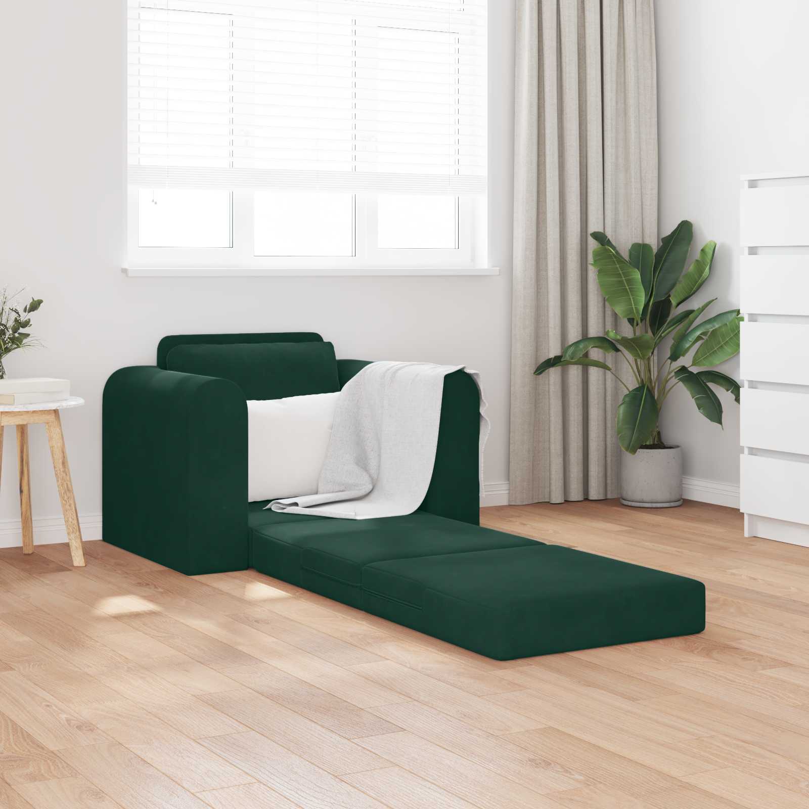 Slaapbank Donkergroen 98 x 71 x 83 cm Fluweel