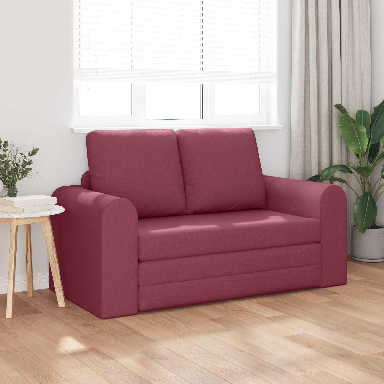 Slaapbank 60cm Wijnrood Stof