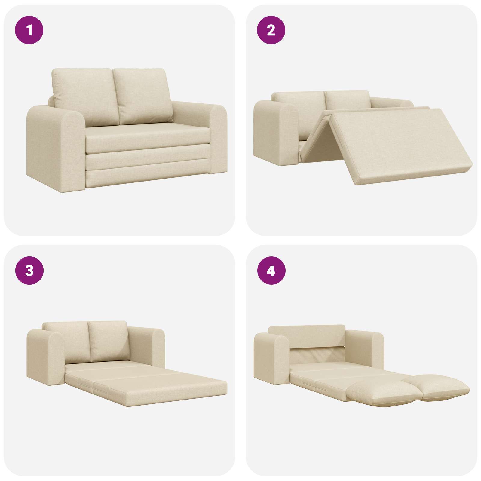 Slaapbank 60cm Crème Stof