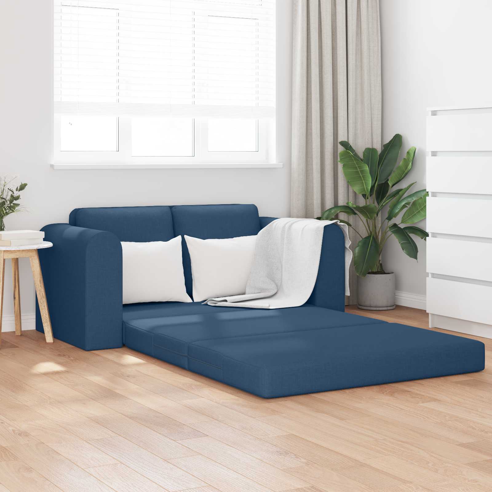 Slaapbank 60cm Blauw Stof