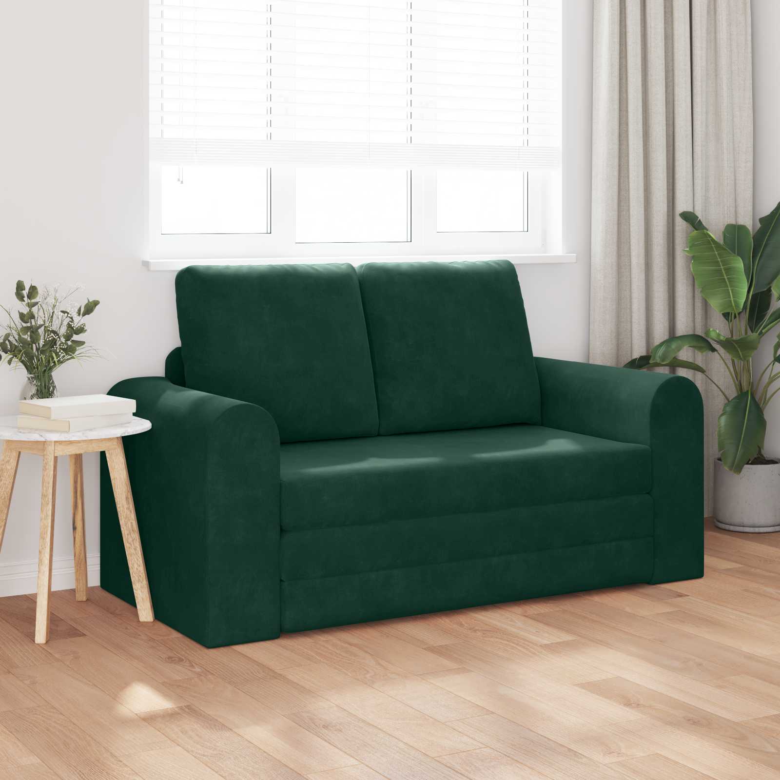 Slaapbank Donkergroen 148 x 71 x 83 cm Fluweel
