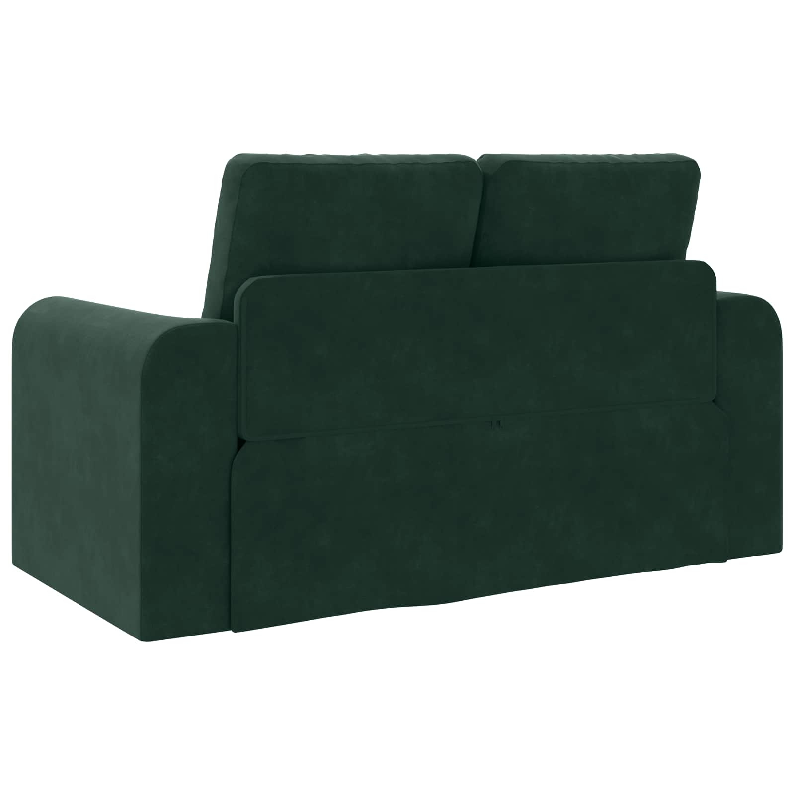 Slaapbank Donkergroen 148 x 71 x 83 cm Fluweel
