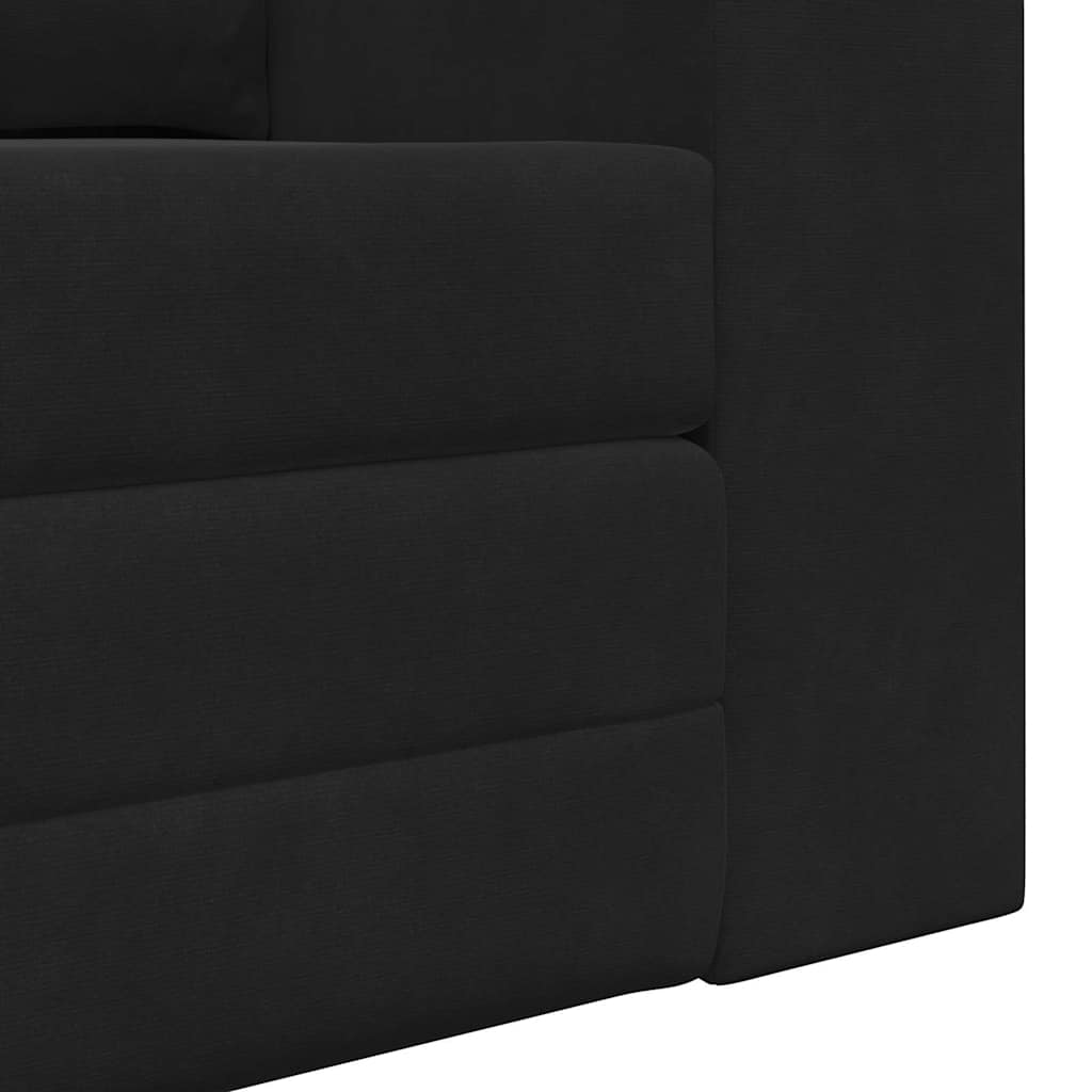 Slaapbank Zwart 148 x 71 x 83 cm Fluweel
