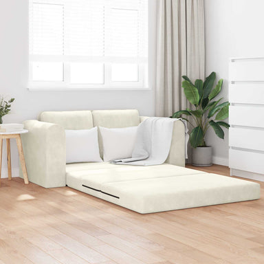 Slaapbank Crème 148 x 71 x 83 cm Fluweel