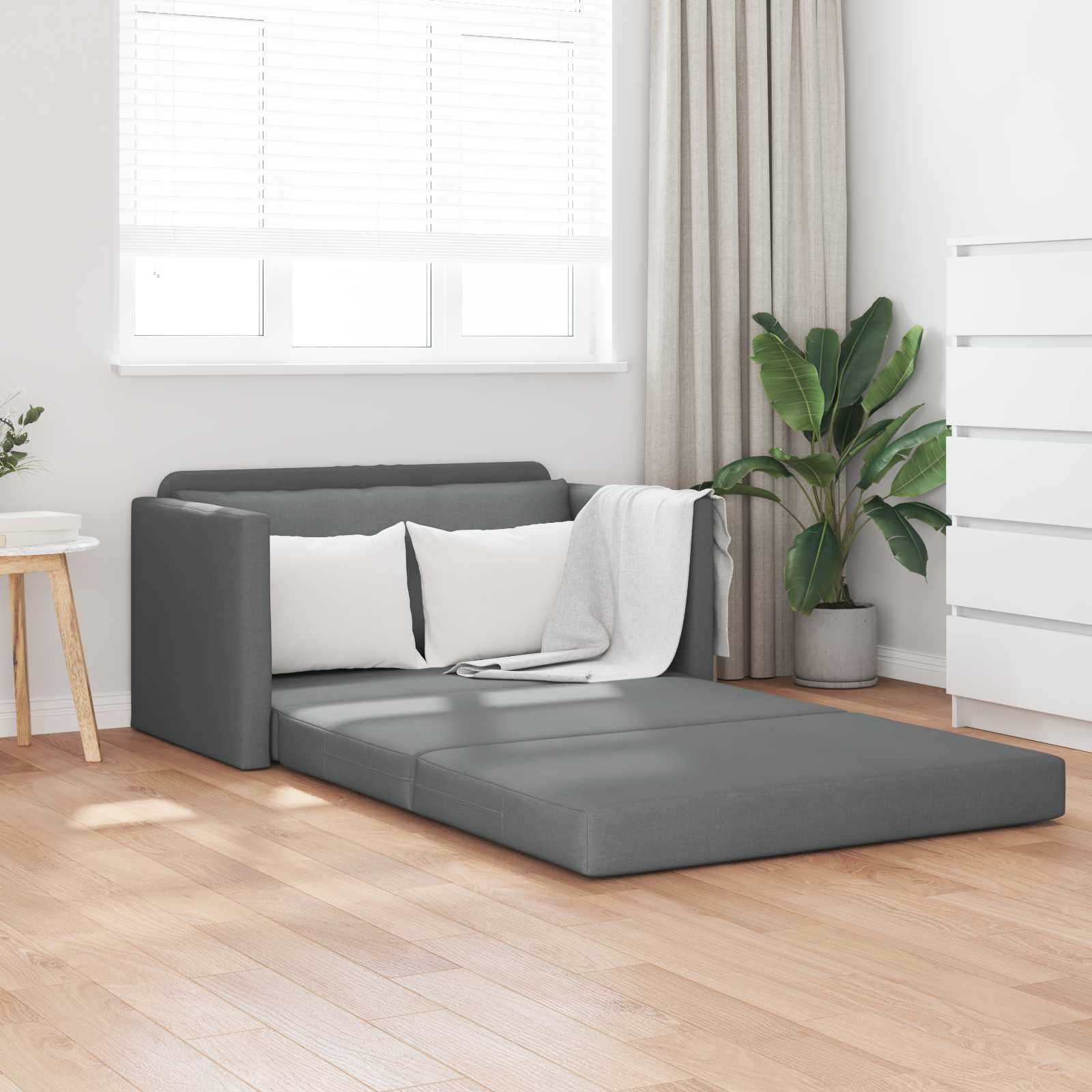 Slaapbank 110cm Donkergrijs Stof