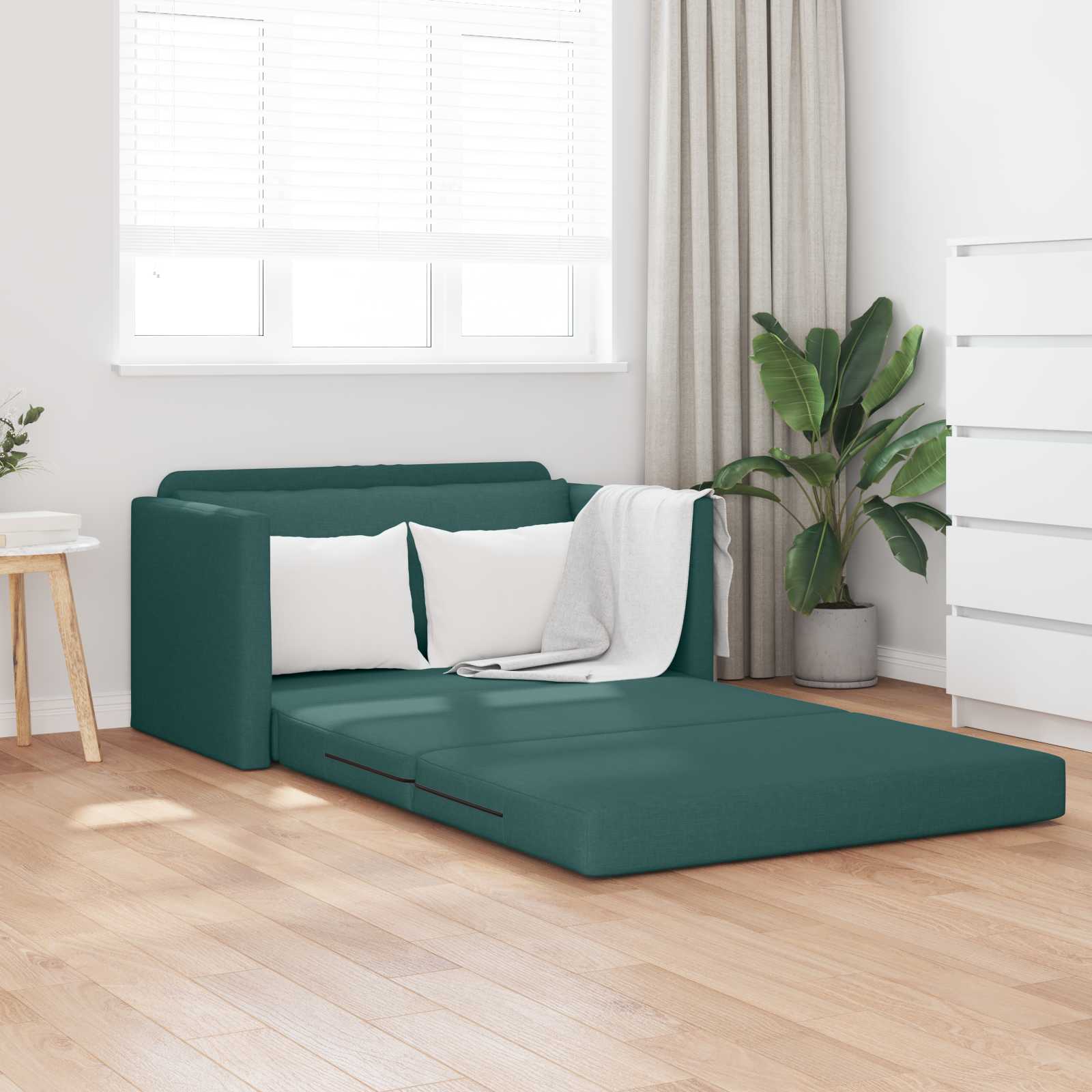 Slaapbank 110cm Donkergroen Stof