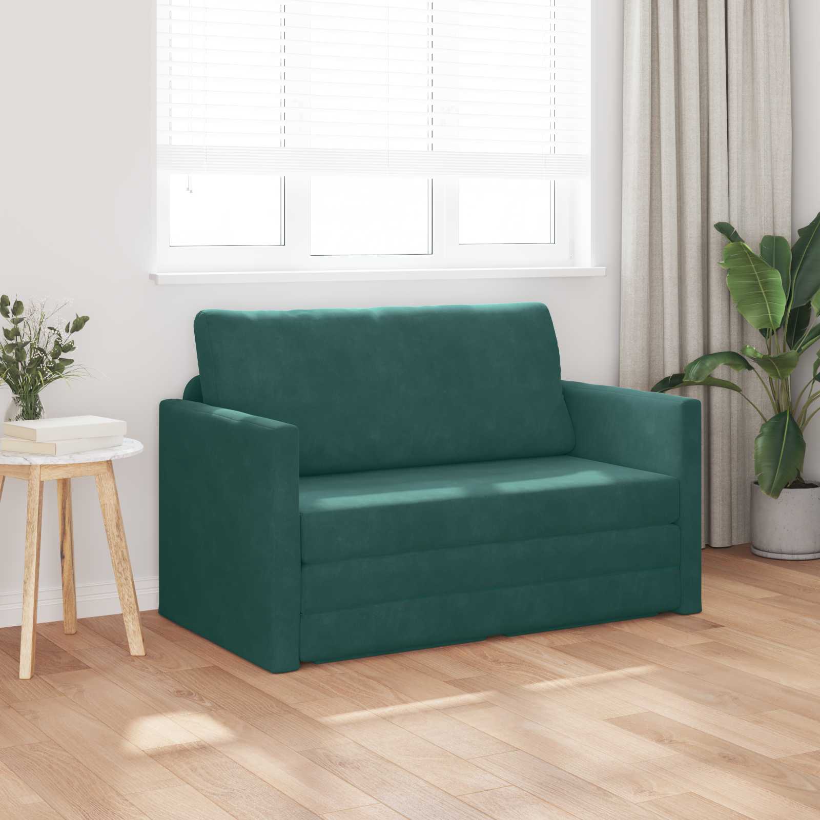 Slaapbank Donkergroen 124 x 71 x 78 cm Fluweel