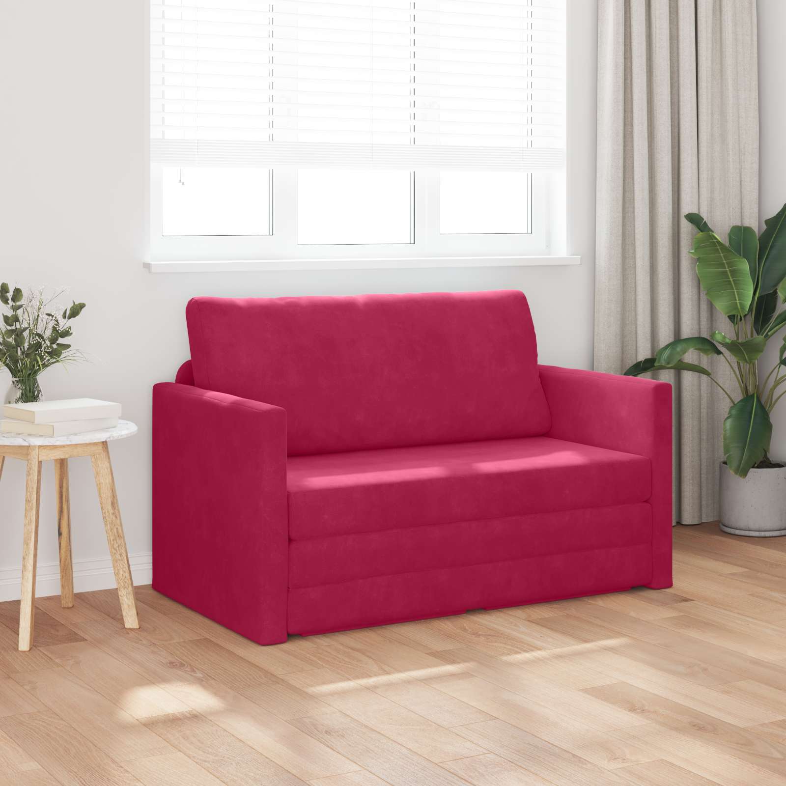 Slaapbank Wijnrood 124 x 71 x 78 cm Fluweel