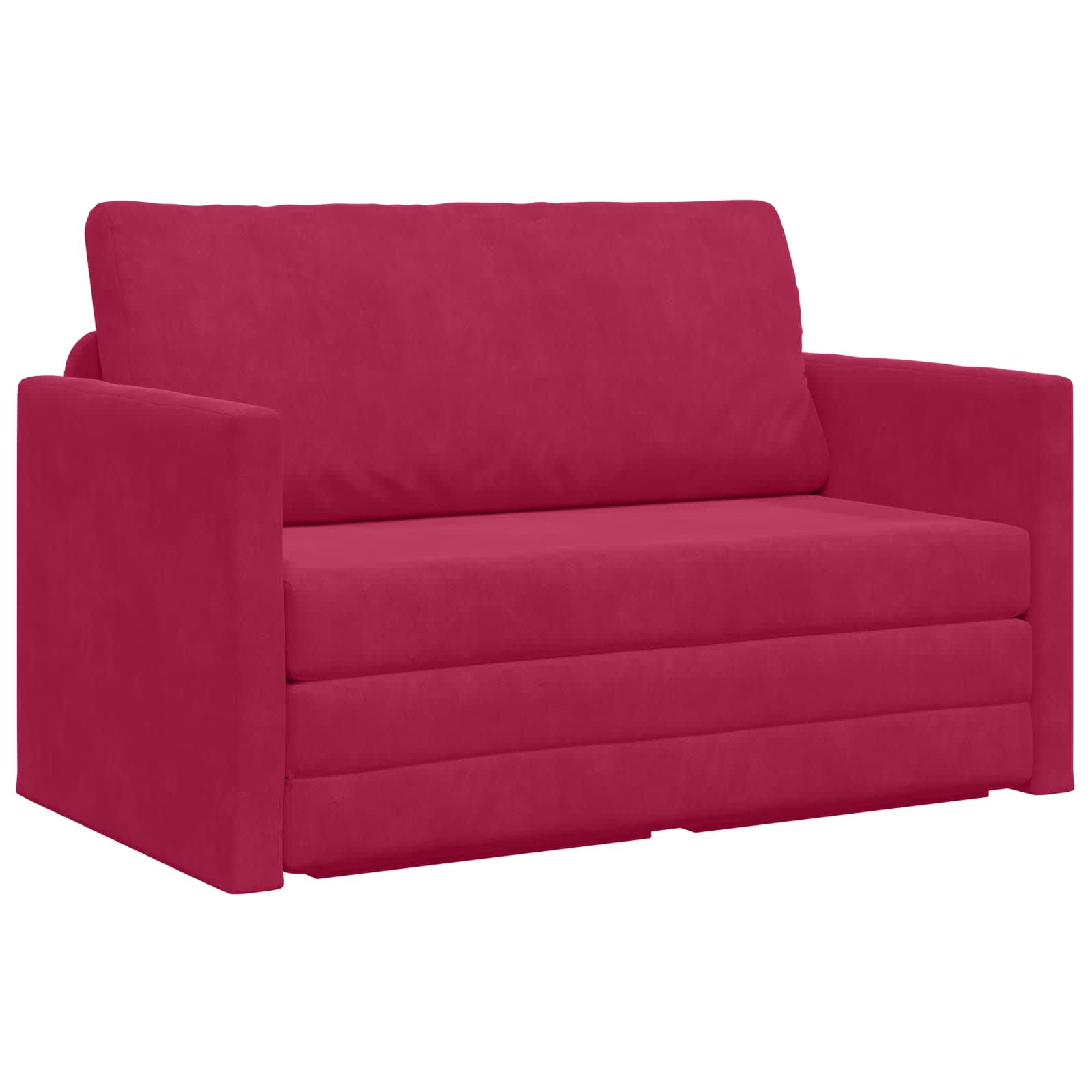 Slaapbank Wijnrood 124 x 71 x 78 cm Fluweel
