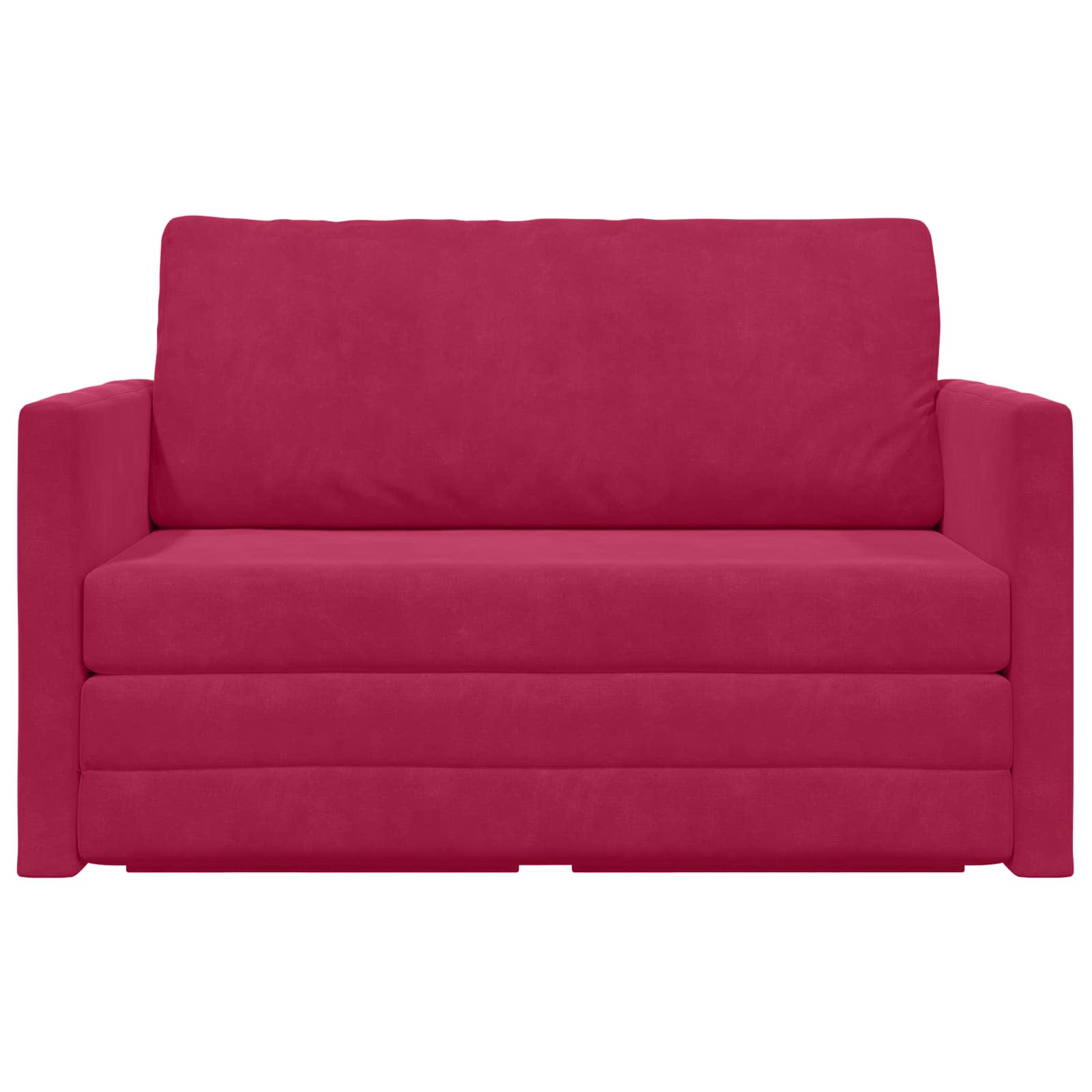 Slaapbank Wijnrood 124 x 71 x 78 cm Fluweel