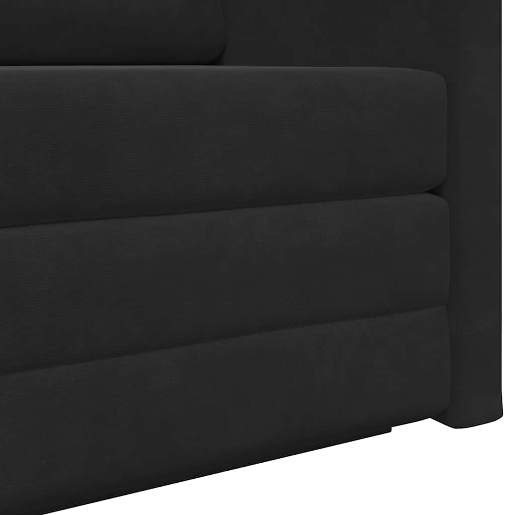 Slaapbank Zwart 124 x 71 x 78 cm Fluweel