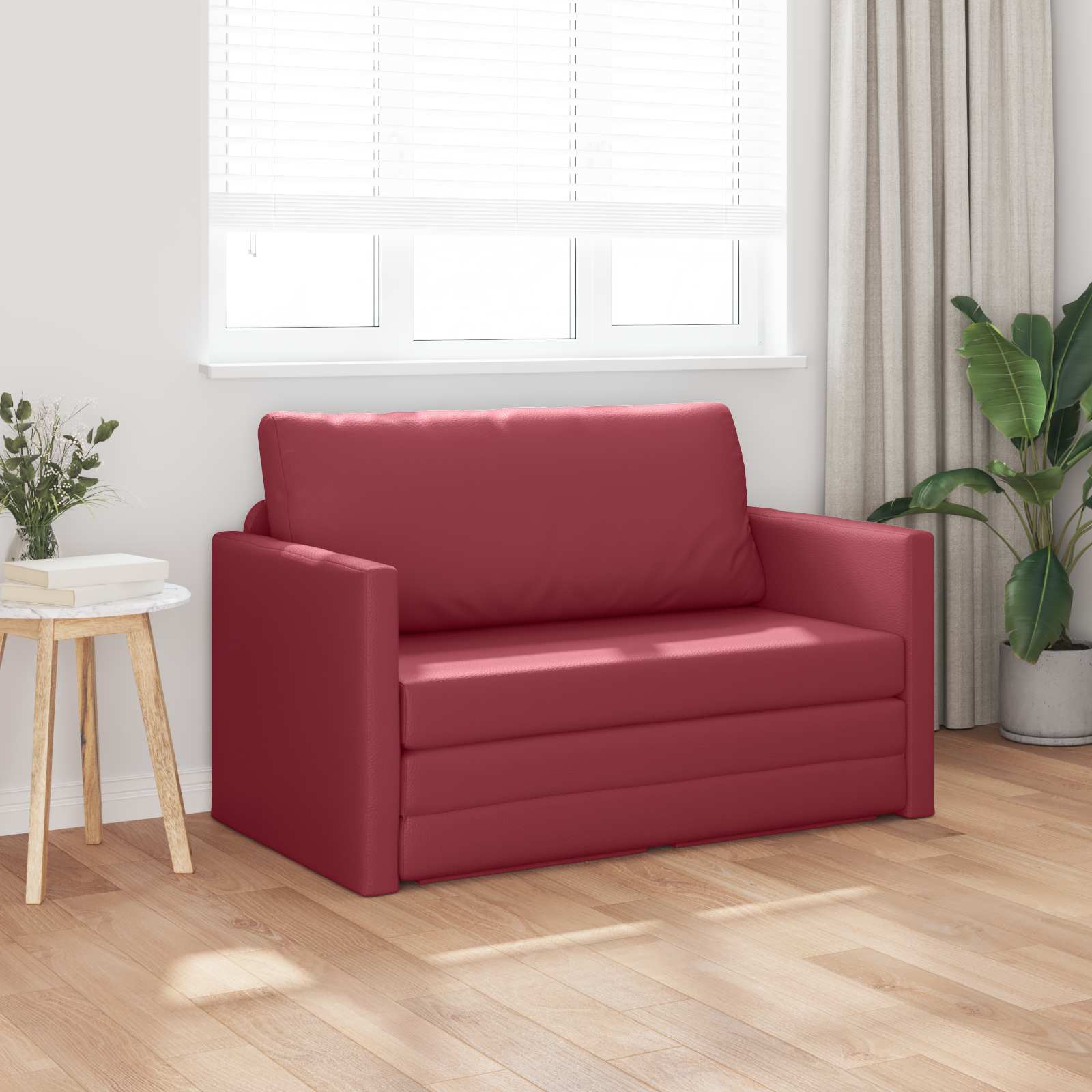 Slaapbank Wijnrood 124 x 71 x 78 cm Kunstleer