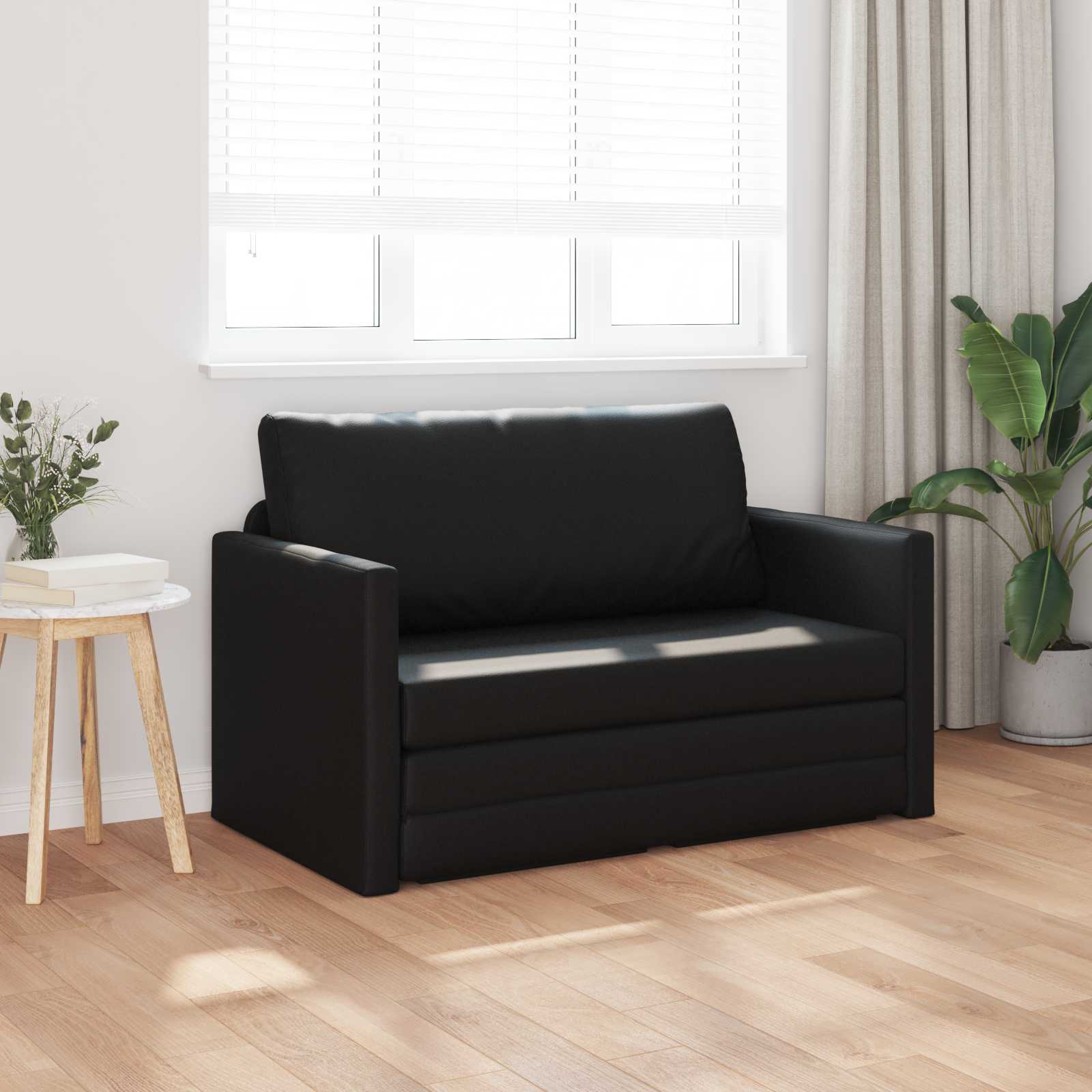 Slaapbank Zwart 124 x 71 x 78 cm Kunstleer